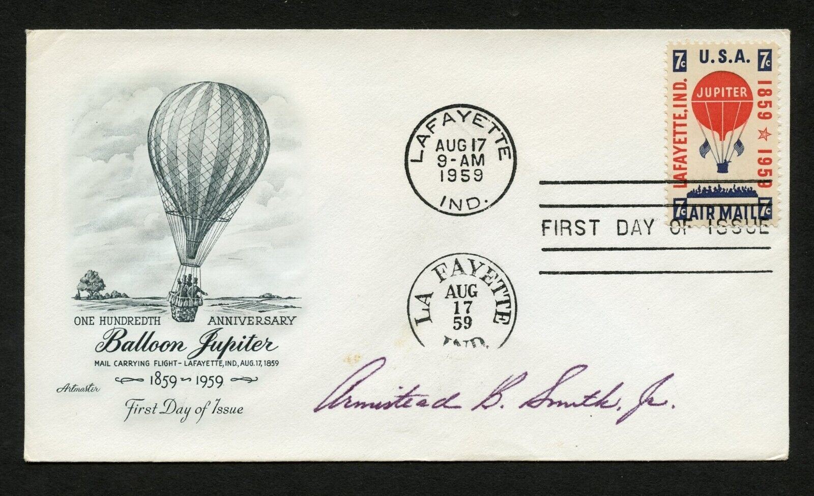 Armistead B. Smith d2006 signed autograph auto First Day Cover WWII ACE USN