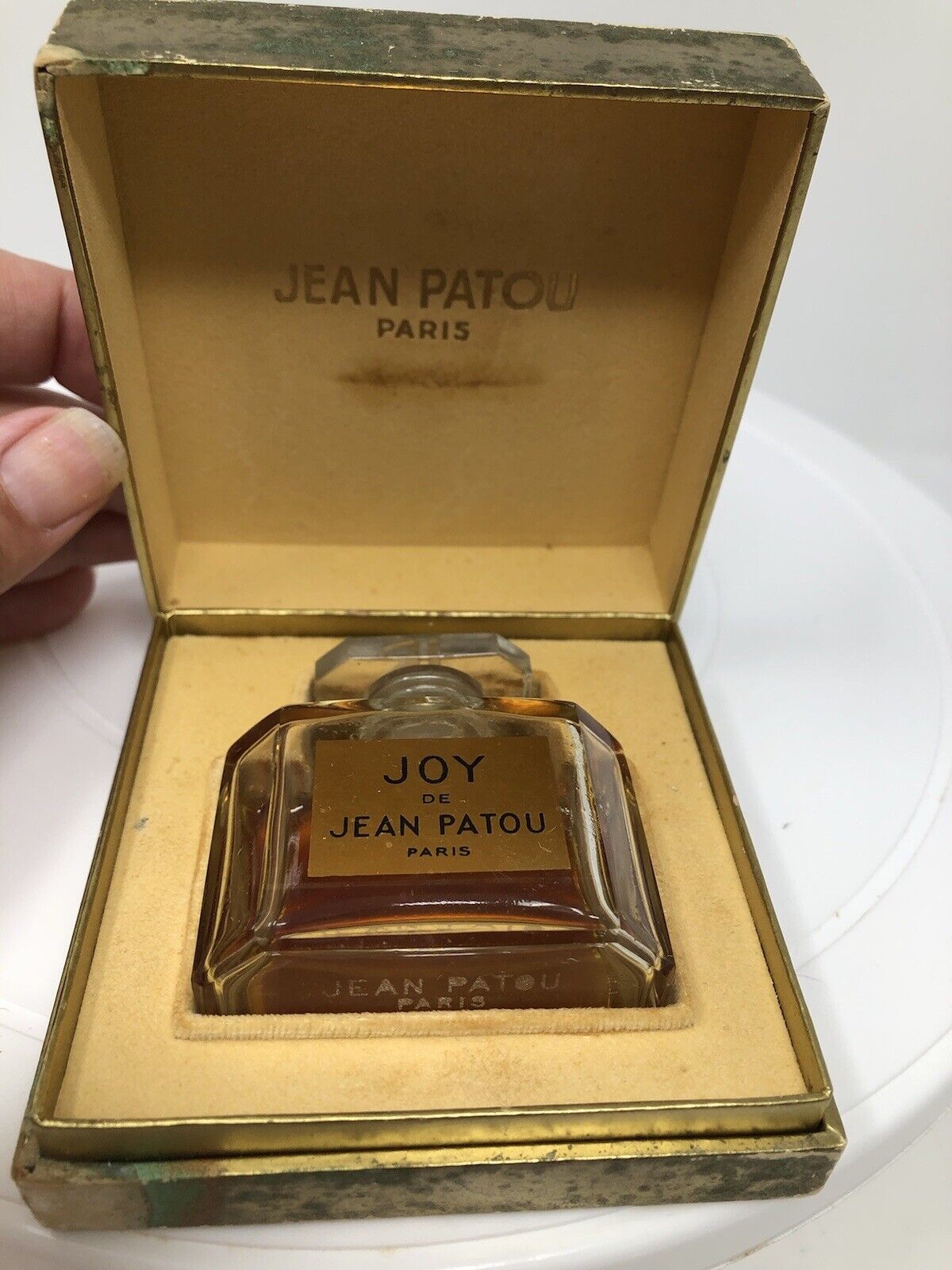 Vintage Joy De Jean Patou  Parfum Paris with box NOT full