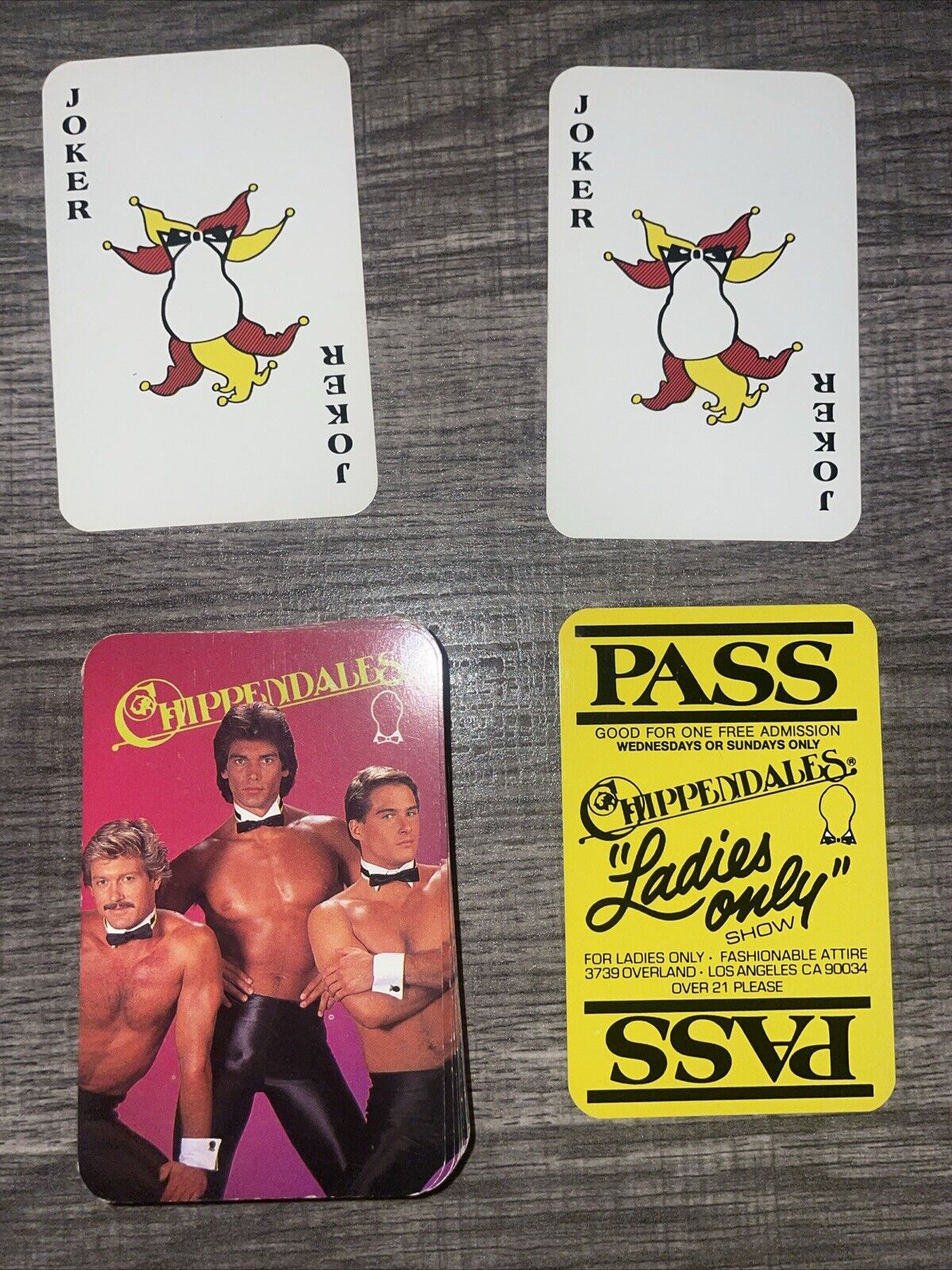 Vintage Chippendale Dancers Playing Cards 1986