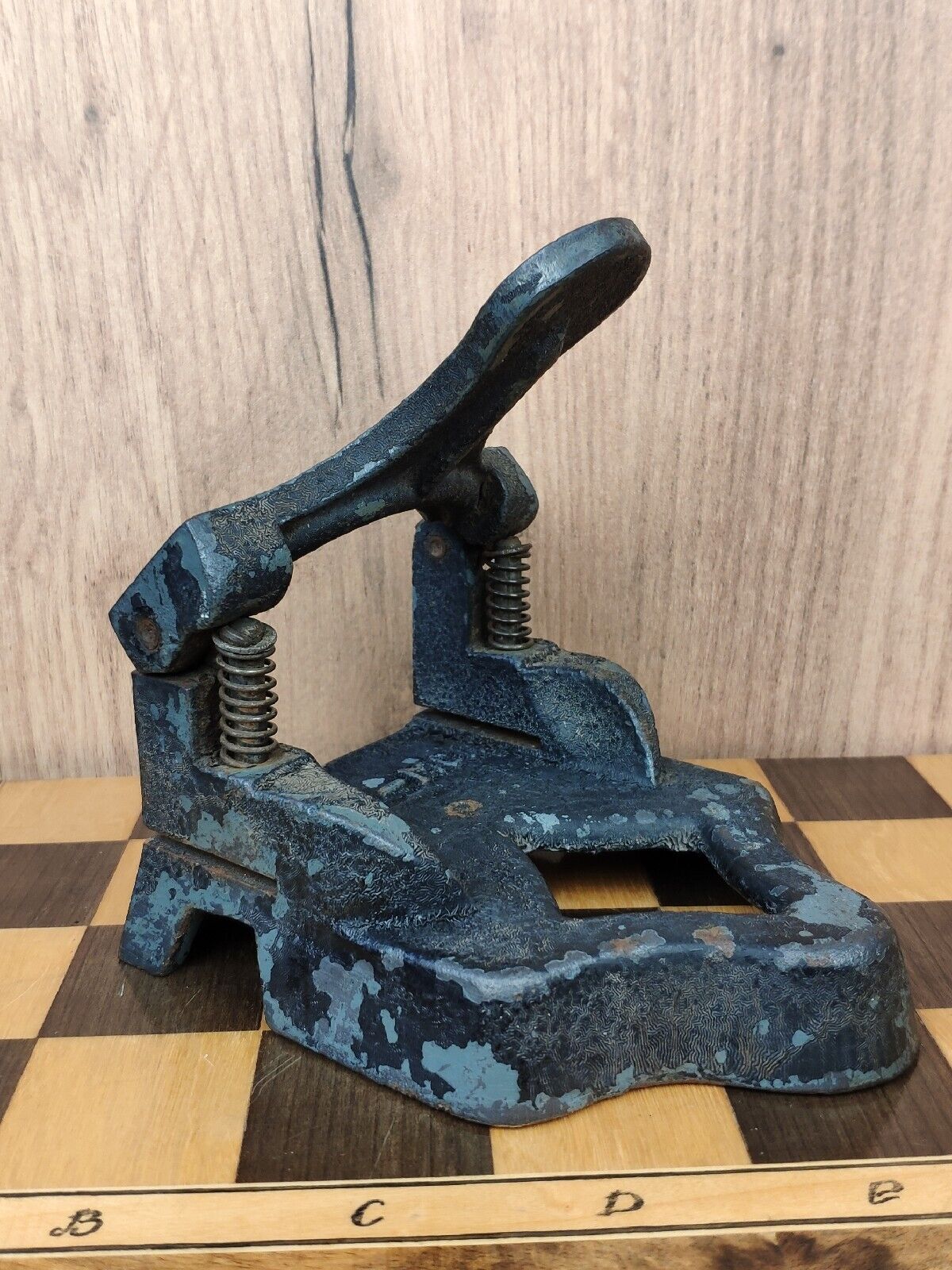 Vintage sharp cast iron hole punch USSR 1930s. Tool
