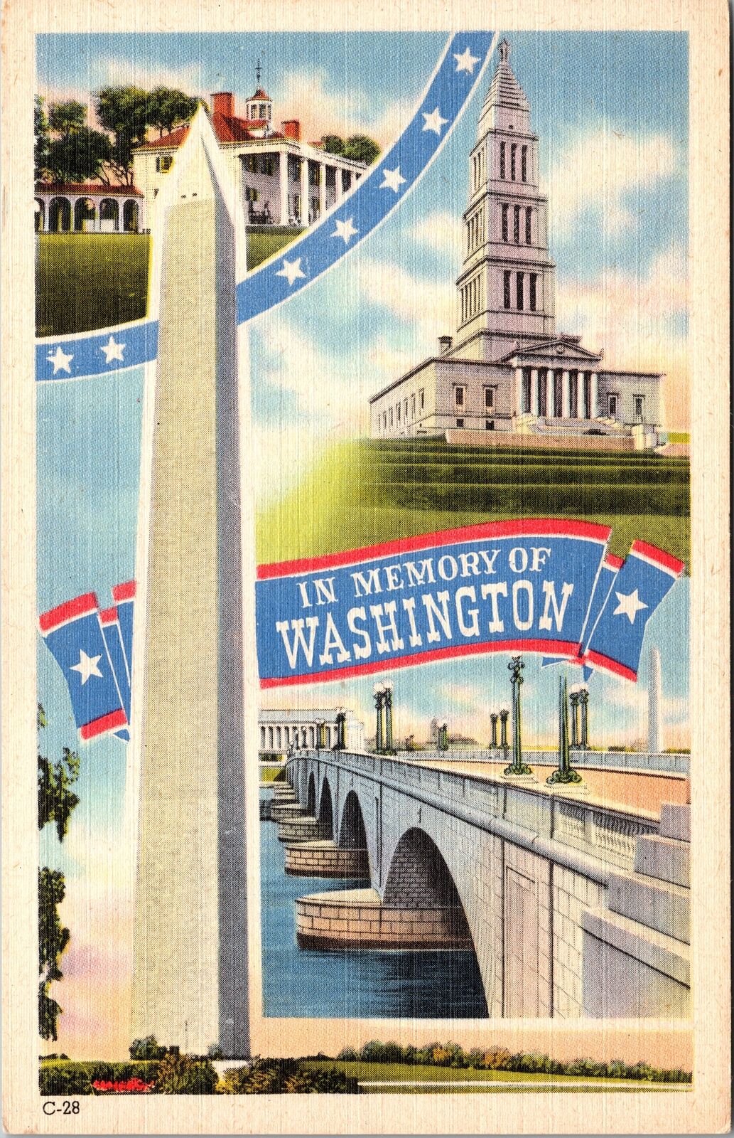 Washington DC-Scenic Greetings Washington, Vintage Postcard