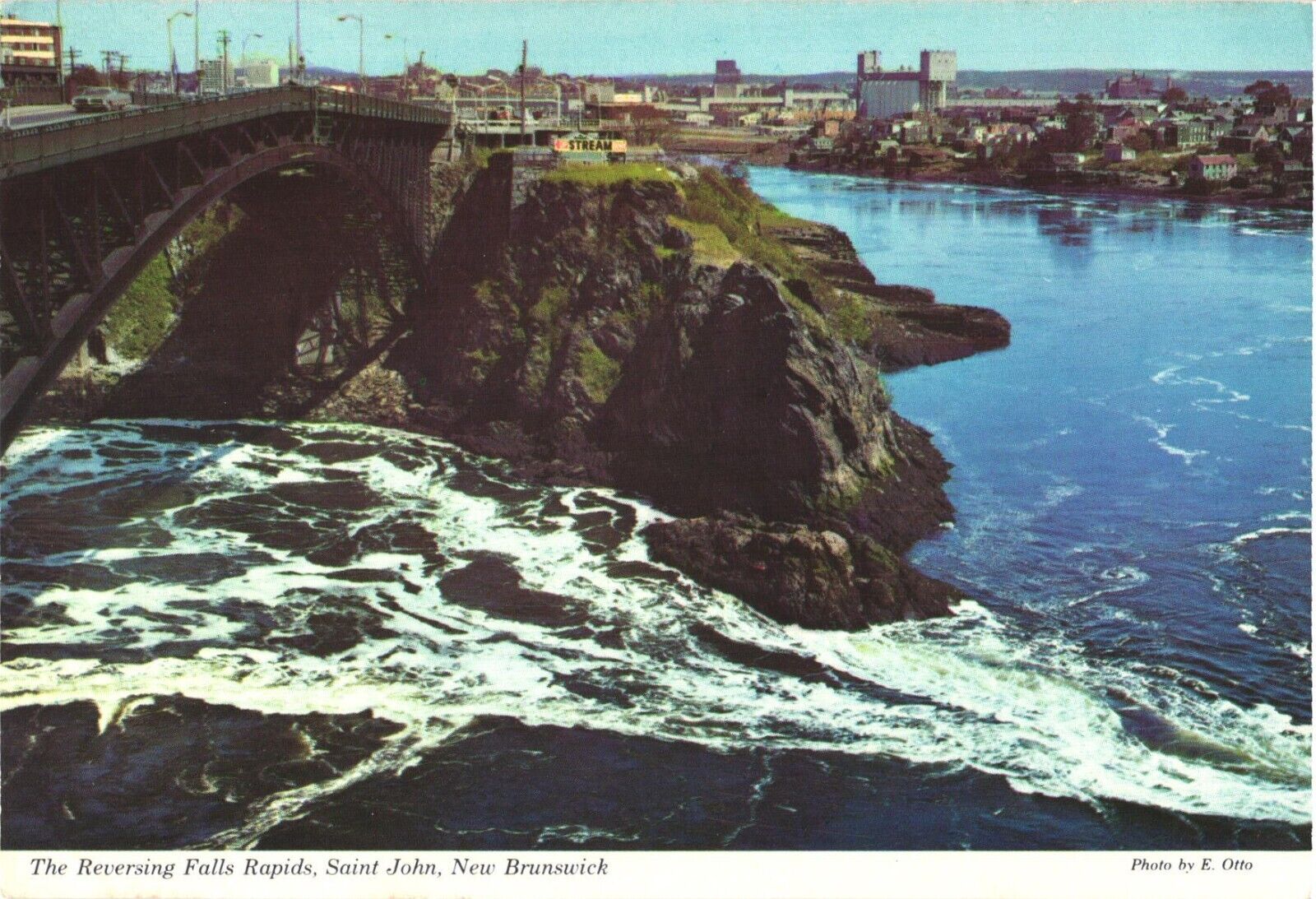 The Reversing Falls Rapids, Saint John, New Brunswick, Canada Postcard