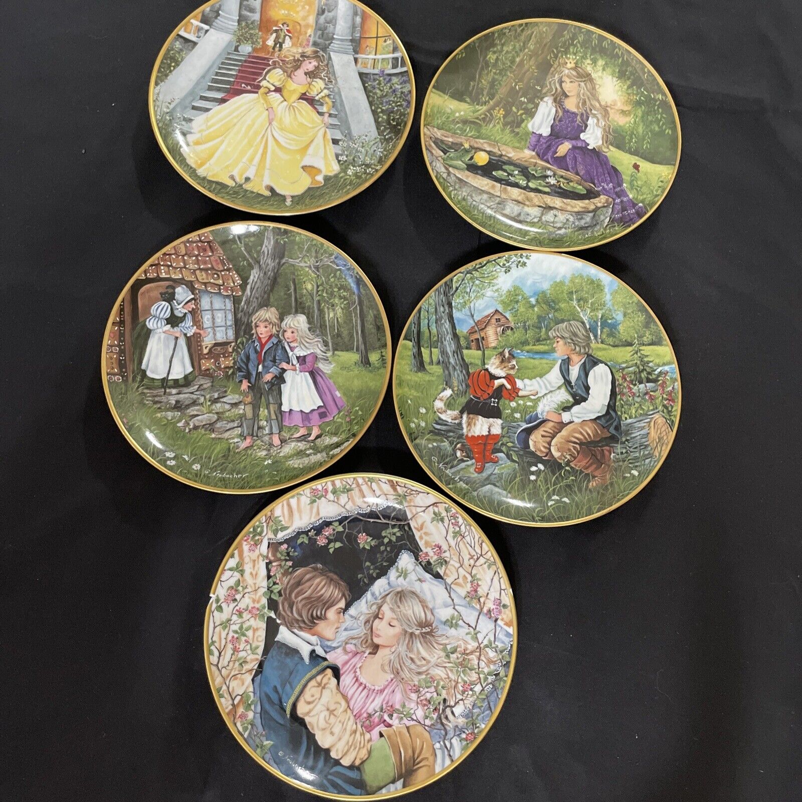 VTG Kaiser limited edition Set Of 4  Fairy tales plates Collector/West Germany