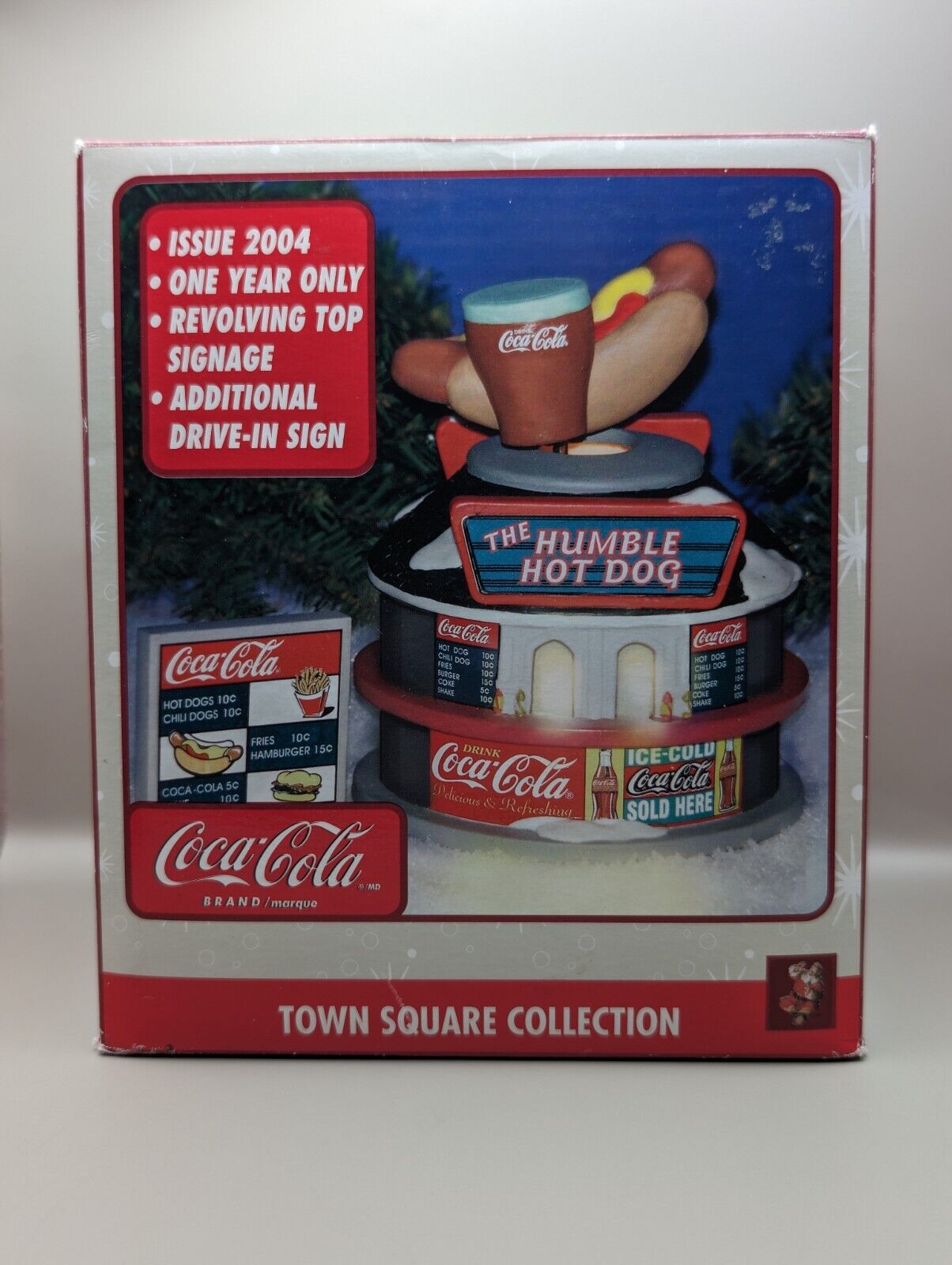 RARE VINTAGE 2004 Coca Cola The Humble Hot Dog TOWN SQUARE COLLECTION W/ Box