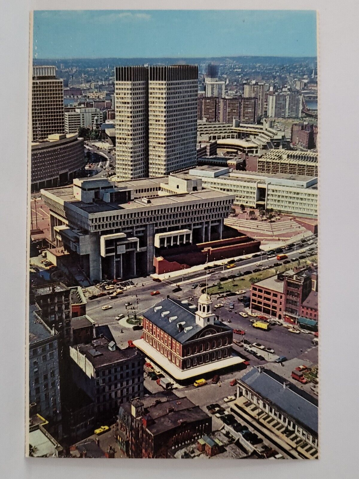 Postcard Faneuil Hall City Hall & Government Center Boston Massachusetts