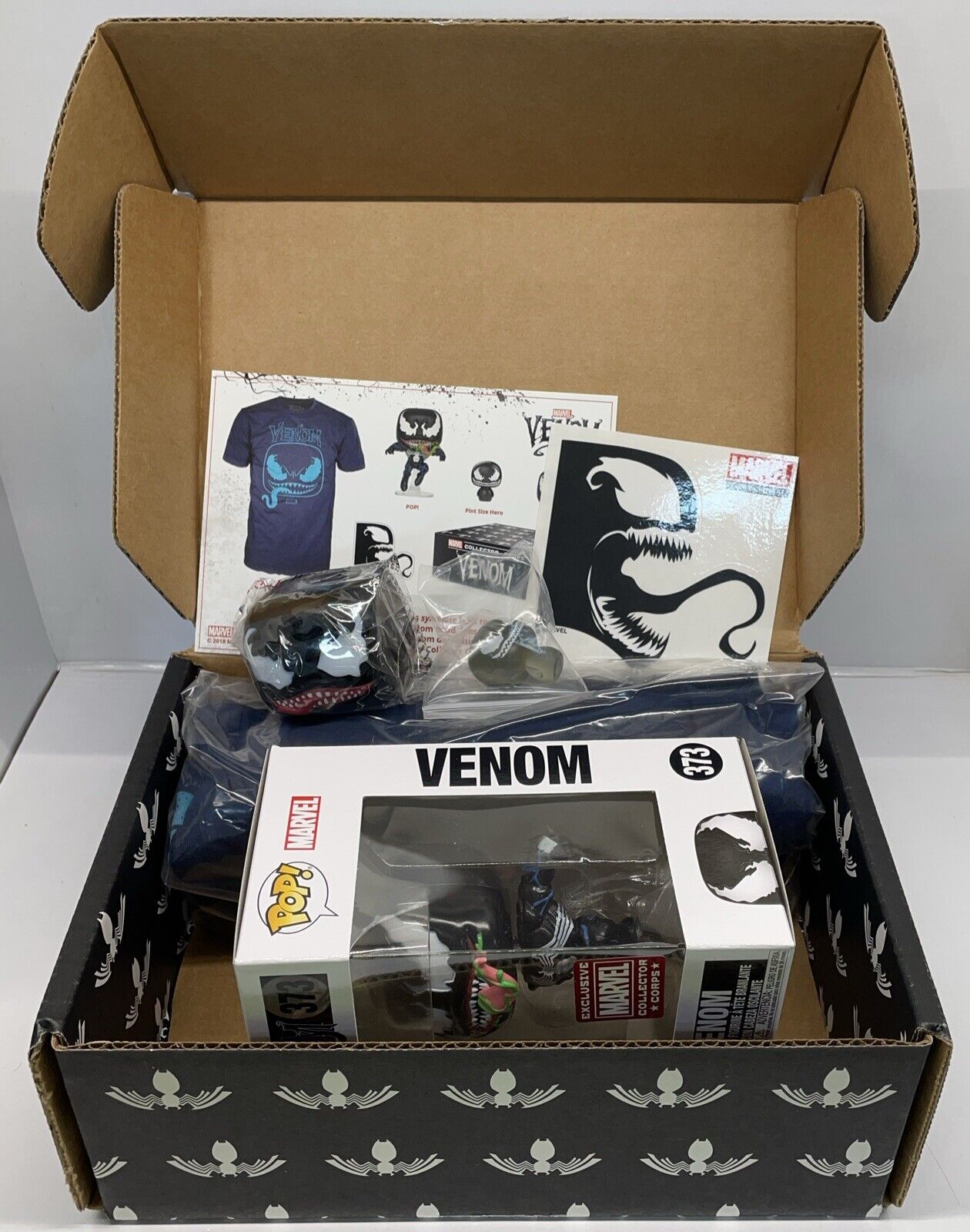 Marvel Collector Corps. Venom Opened Box (New Pop, T-shirt & More See Photos)