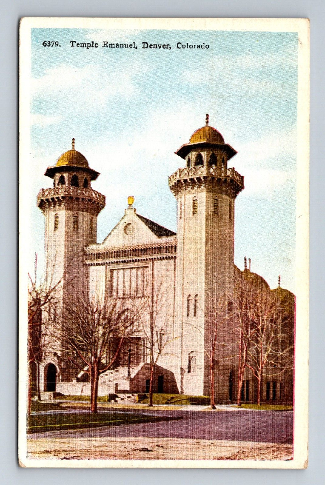Temple Emanuel Church Denver Colorado Postcard