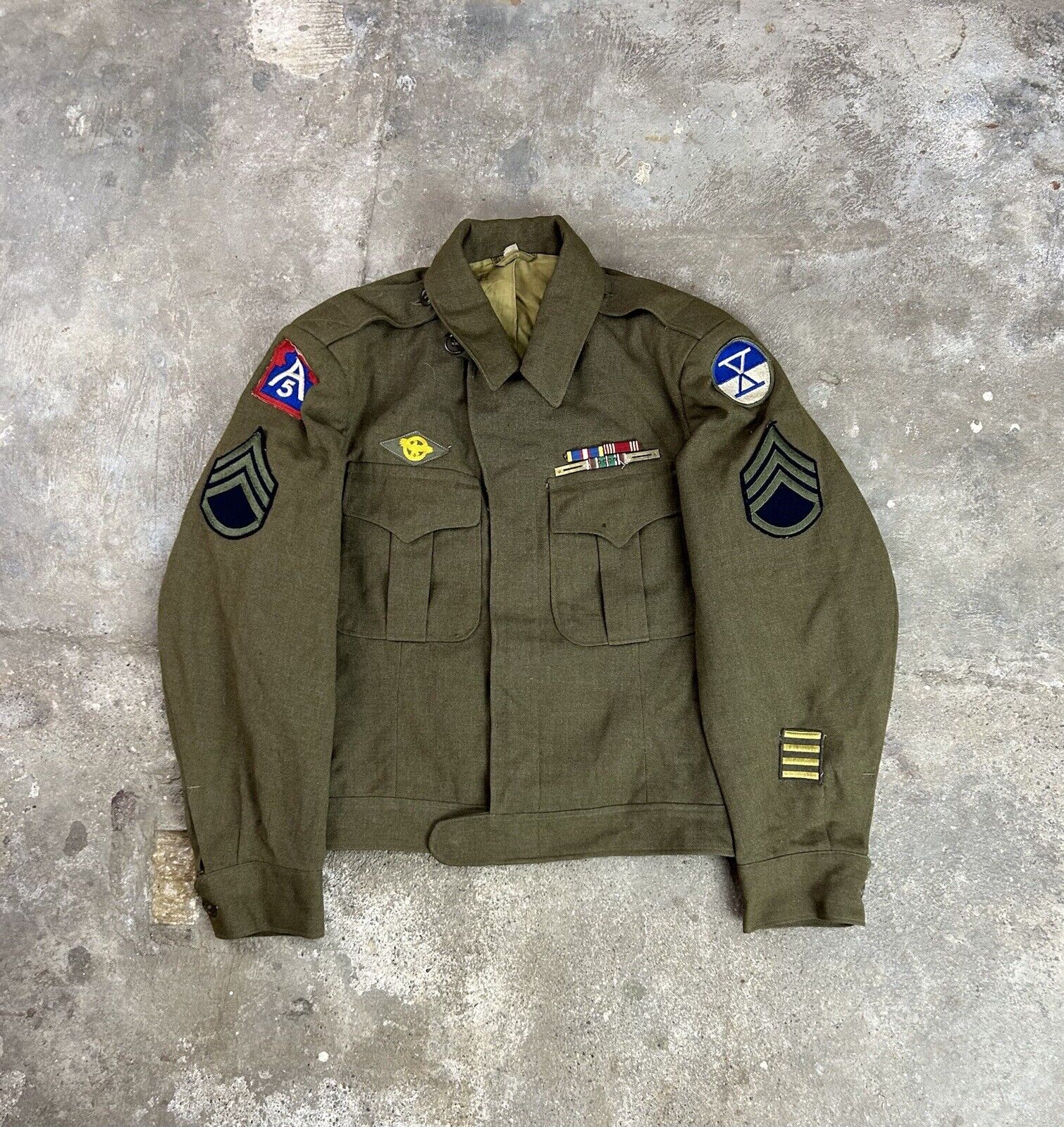 True Vintage 40s World War 2 Military Jacket 