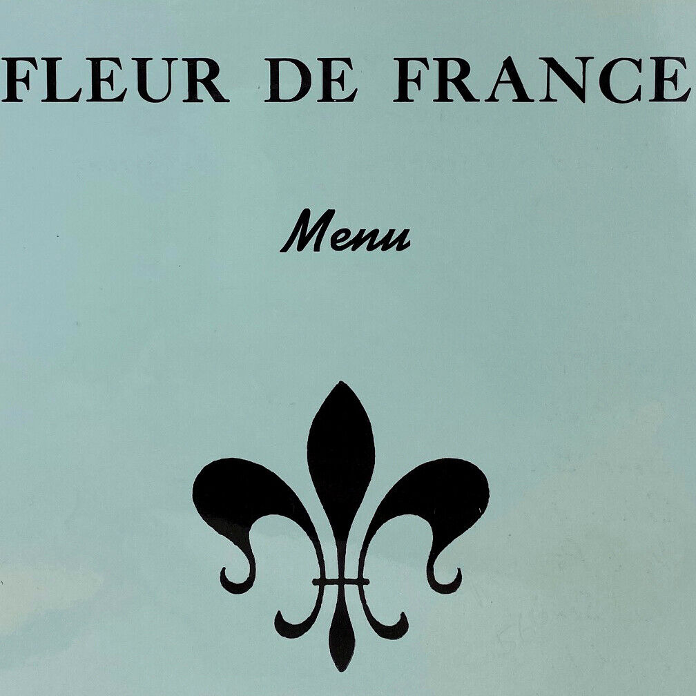 1960s Fleur De France French Restaurant Menu 3148 Geary Boulevard San Francisco