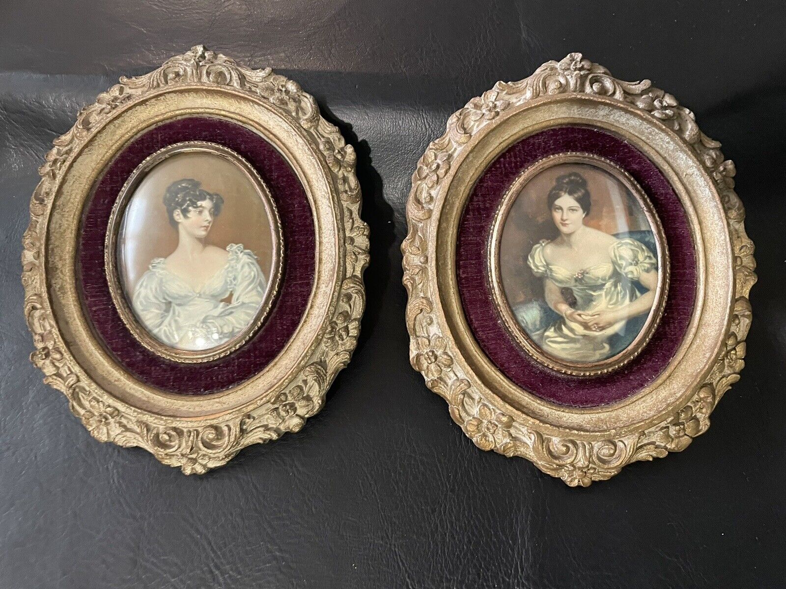 2 Vintage Cameo Creations Victorian Figures From Thomas Lawrence
