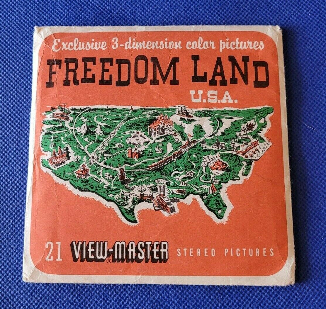 Sawyer's Rare A661 Freedomland Freedom Land USA view-master 3 Reels Packet Set