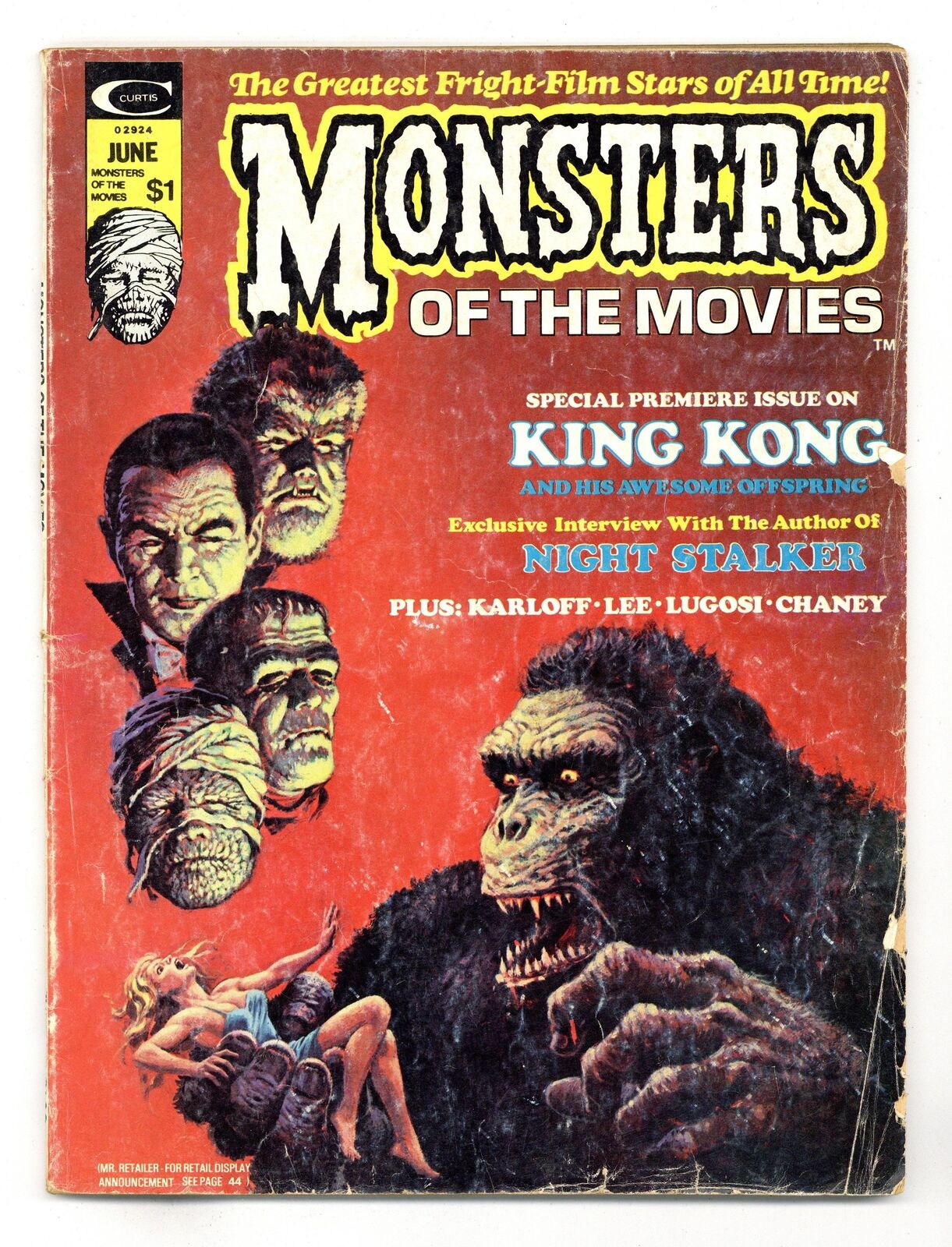 Monsters of the Movies #1 GD+ 2.5 1974