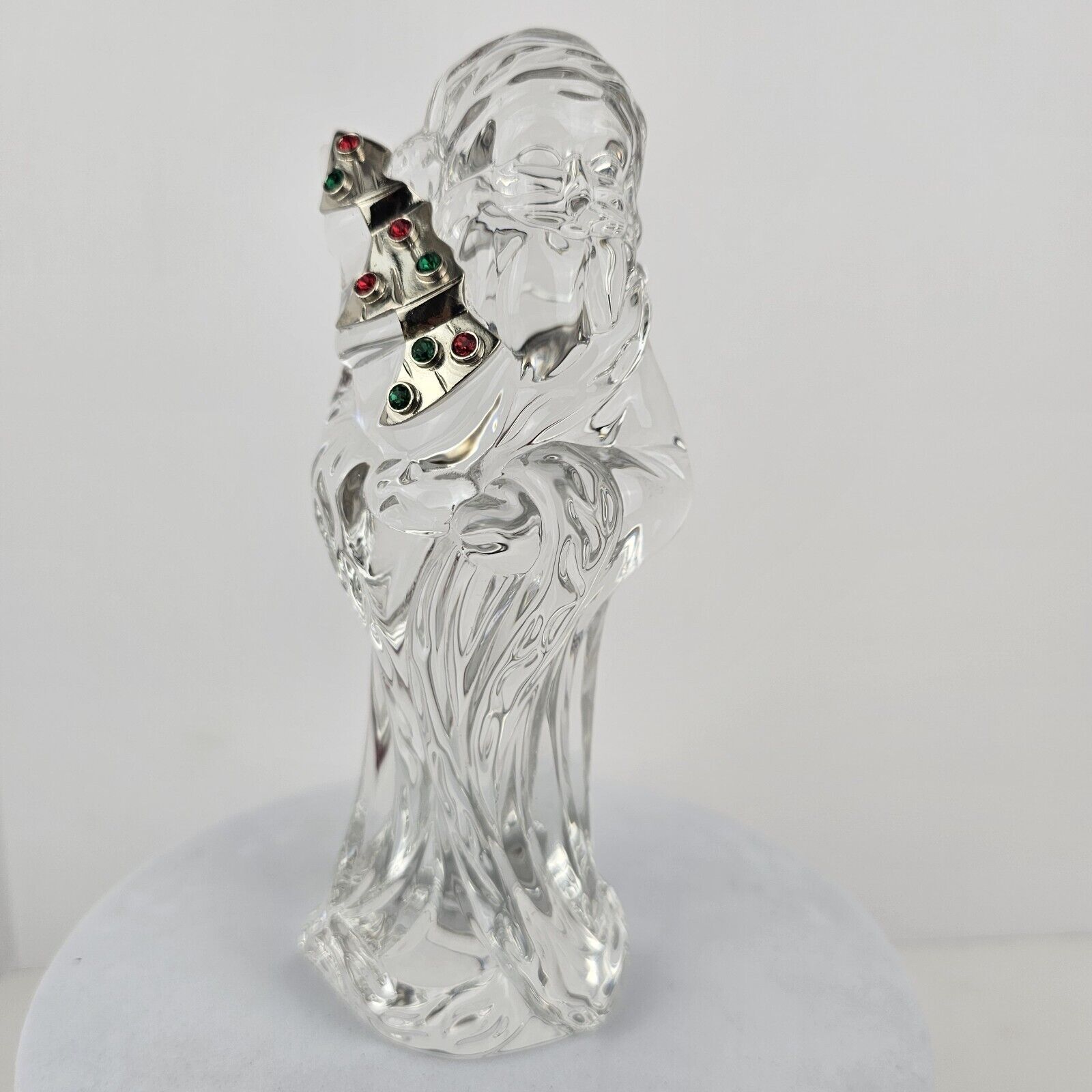 Lenox Pave Jewels Olde World Santa Full Lead Crystal Germany Figurine Christmas