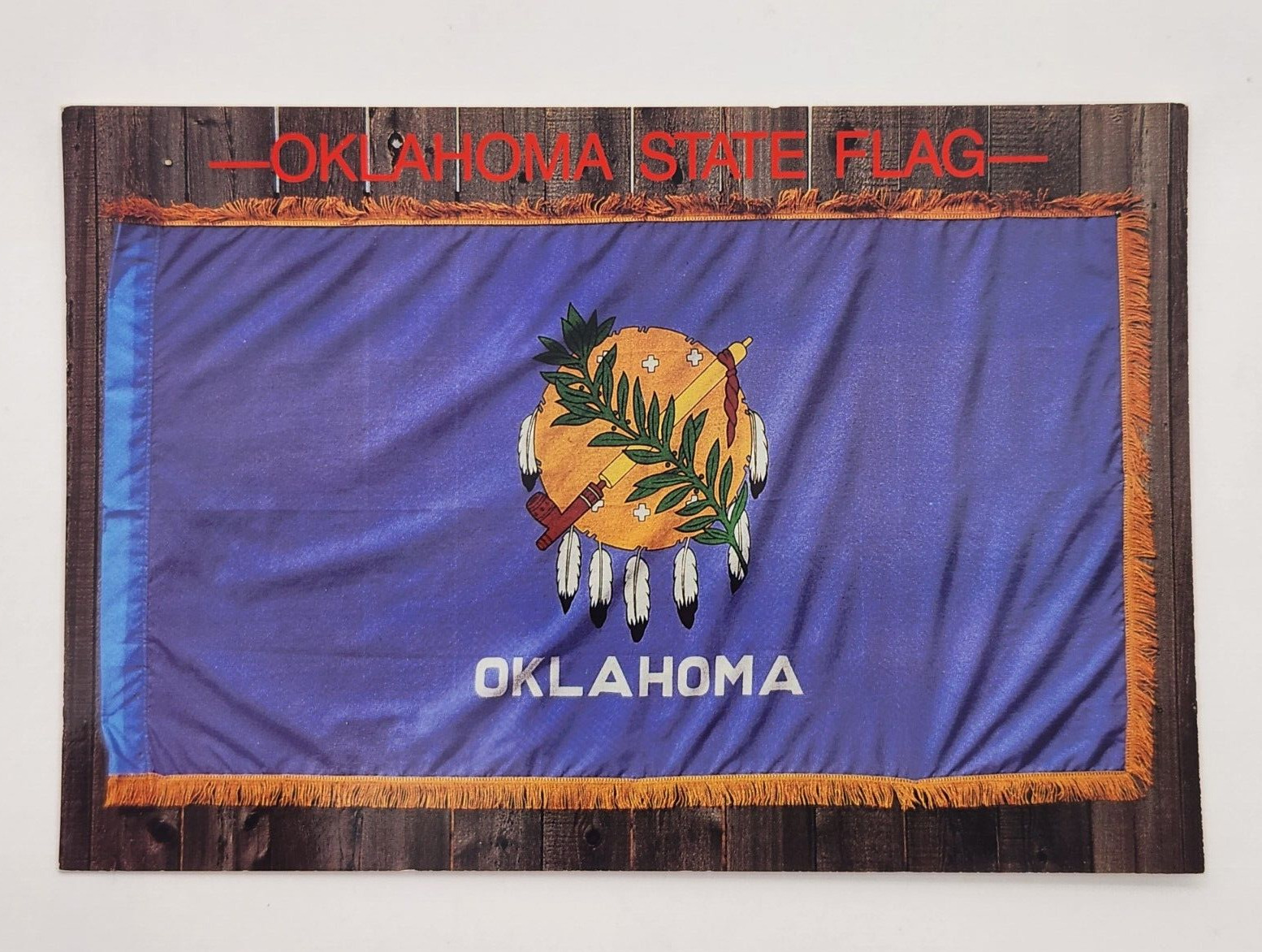 Postcard Oklahoma State Flag, Ok USA, Unposted
