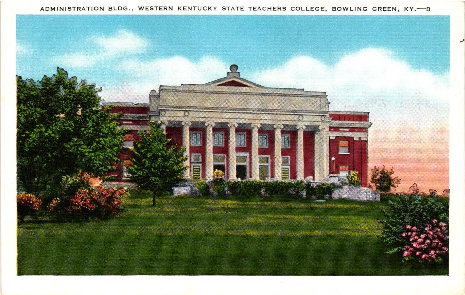 Vintage Postcard- Western Kentucky State Teachers College, Bowli UnPost 1930s