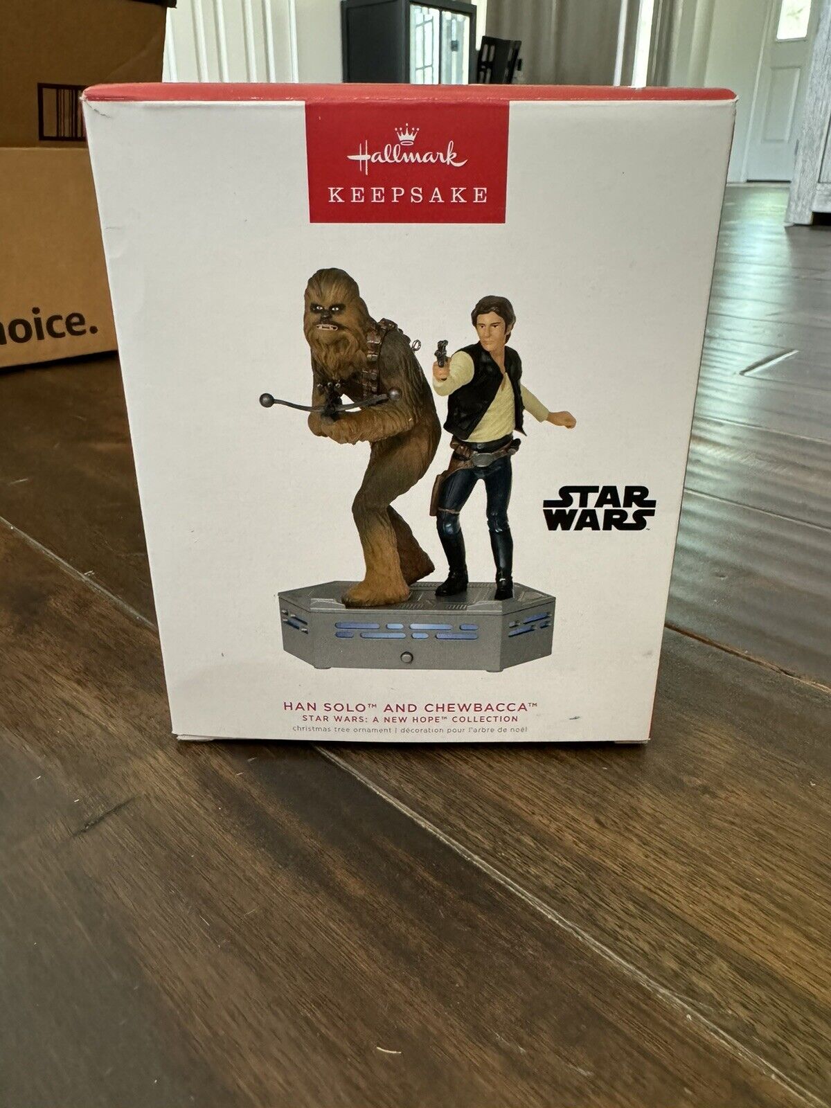 Star Wars Hallmark Storyteller Ornament- Han Solo & Chewbacca- NEW