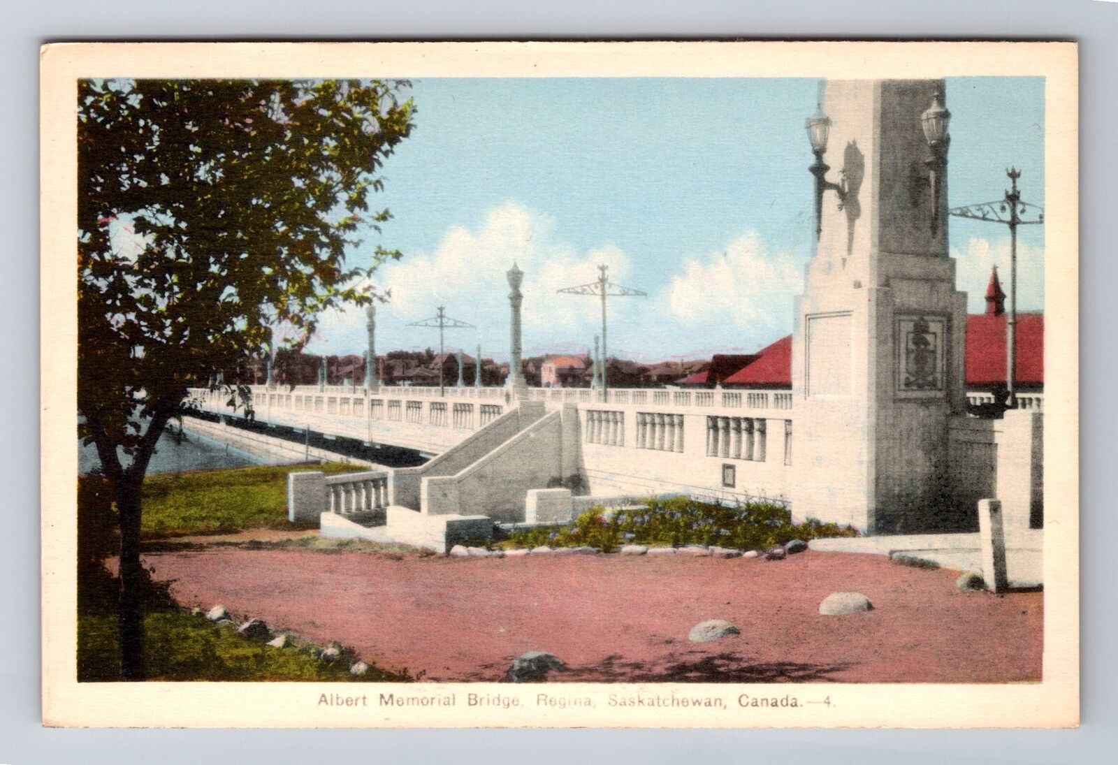Regina-Saskatchewan, Albert Memorial Bridge, Antique, Vintage Souvenir Postcard