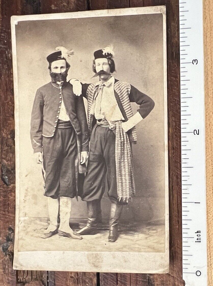 Unidentified Civil War Zouave Soldiers CDV Photograph - Washington Pennsylvania