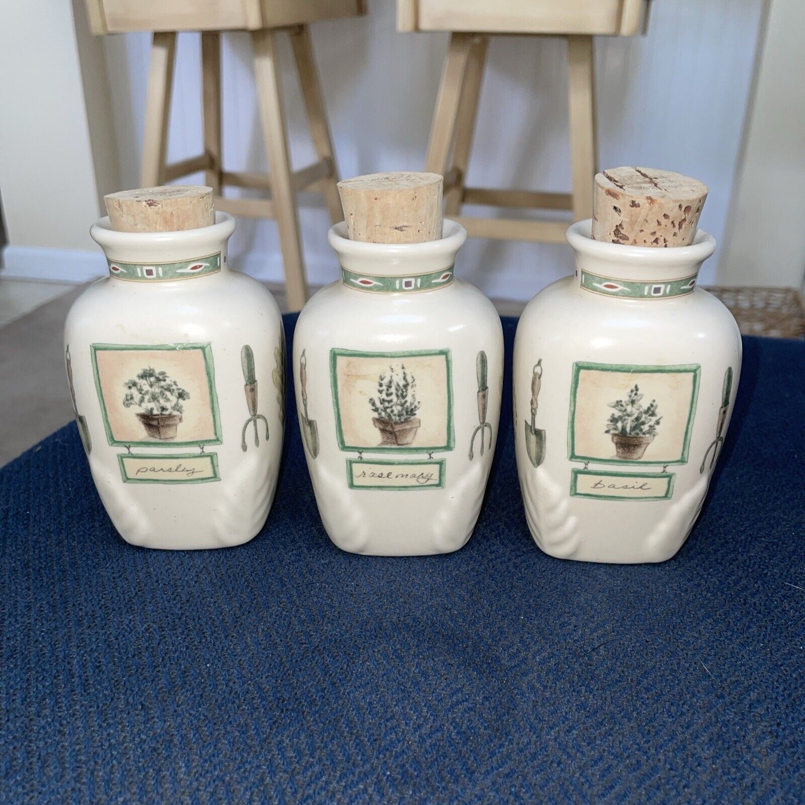 Pfaltzgraff Naturewood Set Of Three Spice Jars