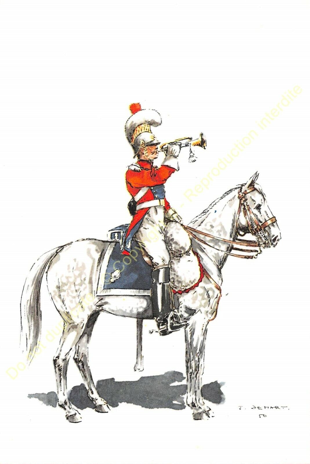 Illustration J.Demart Militaria Carabinieri N 2 Trumpet 1815