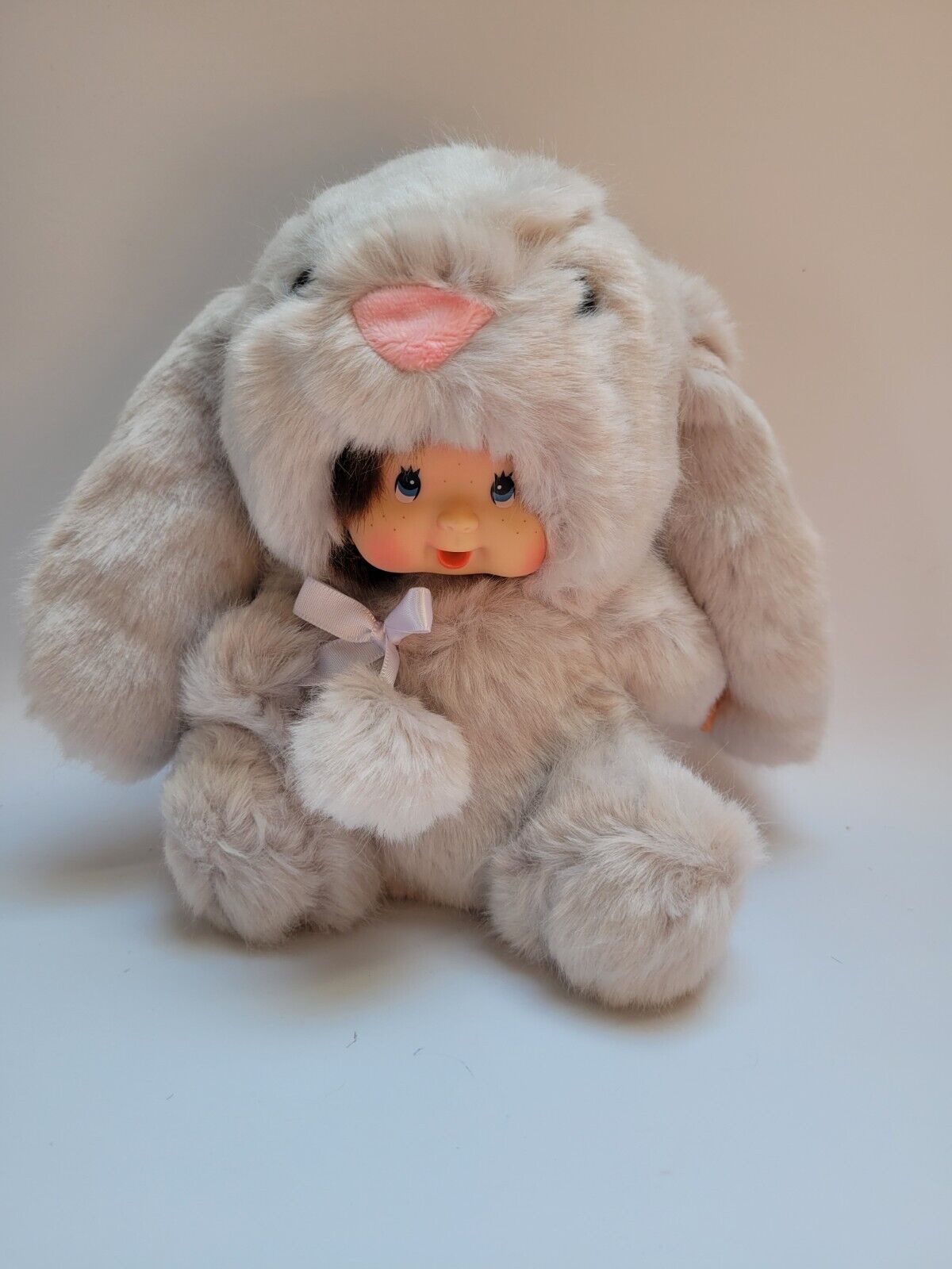 Rare Monchhichi Baby Bunny Costume Plush Doll Stuffed Toy