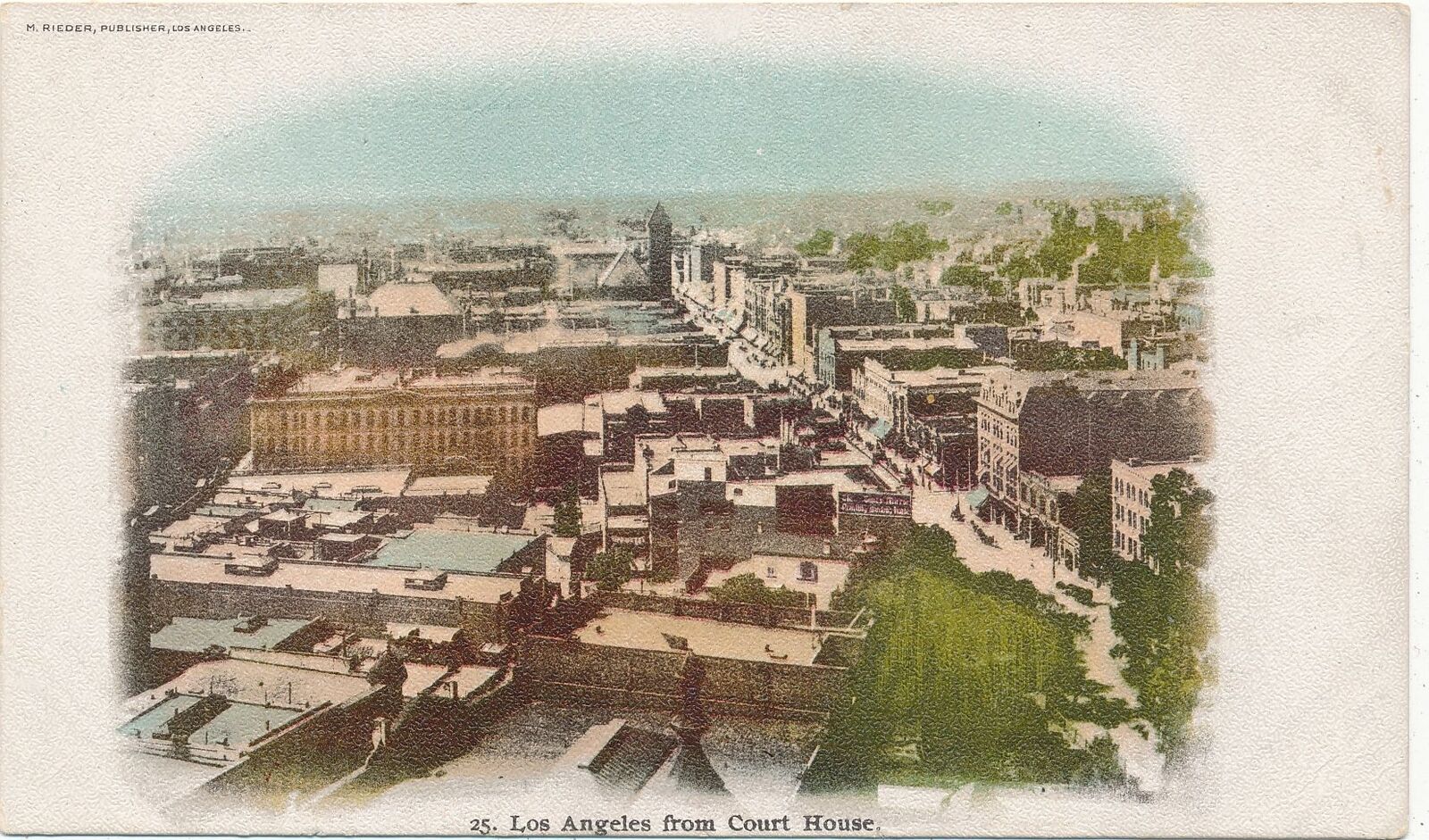 LOS ANGELES CA - Los Angeles From Court House Postcard - udb (pre 1908)