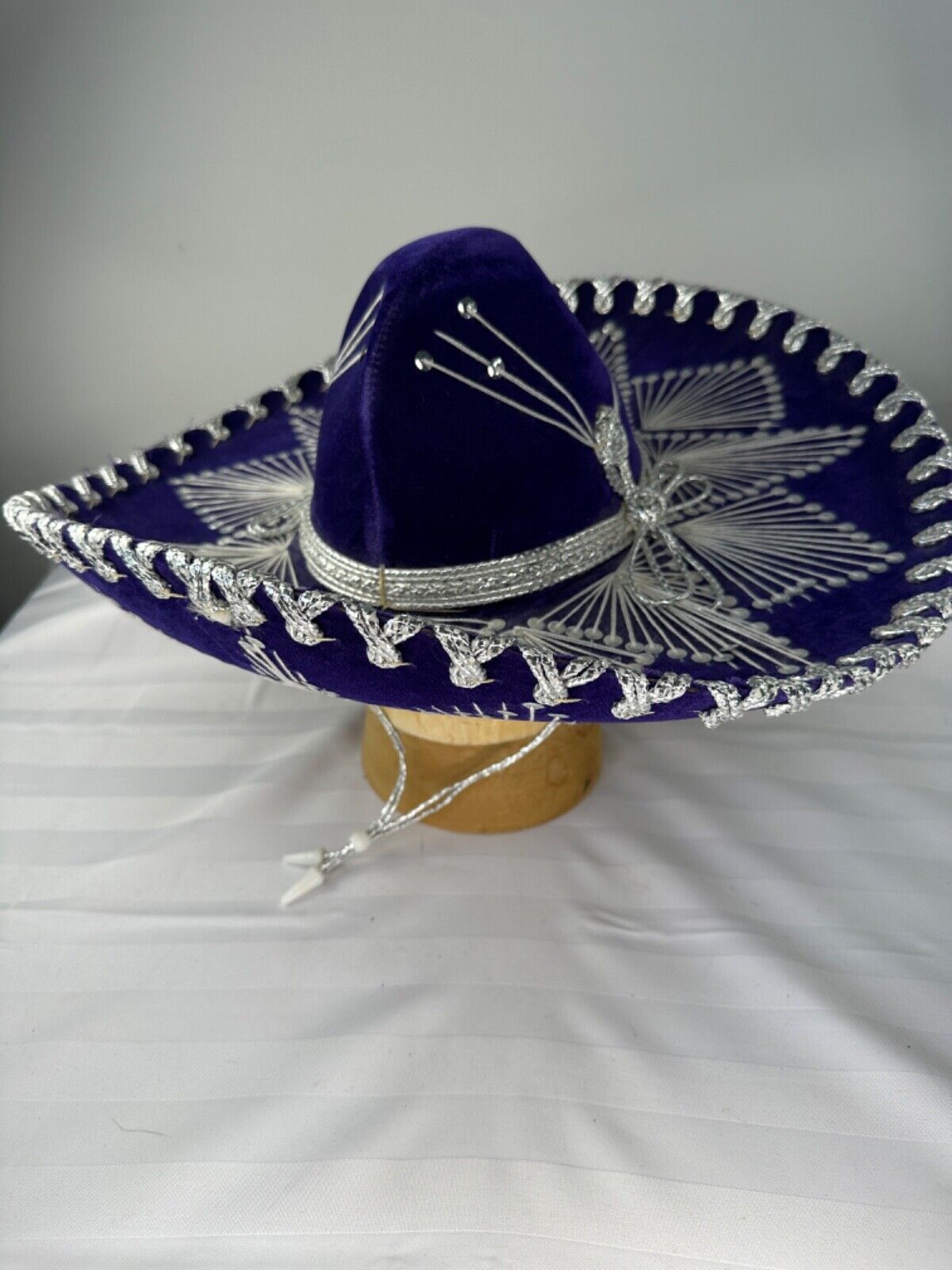 Salazar Yepez Sombrero Adult Hat Mariachi Velvet Purple Hand Made Mexico