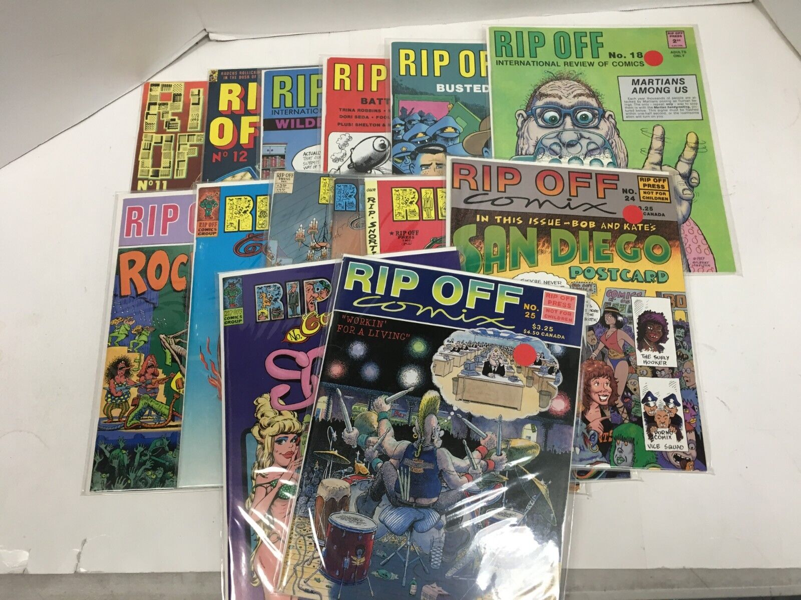 Lot 14 Rip Off Comix #27 25-15 12 11 1982 Magazines Underground Freak Bros