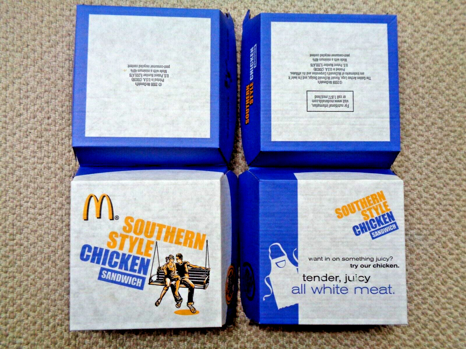 McDonald\'s Southern Style Chicken Sandwich Food Containers