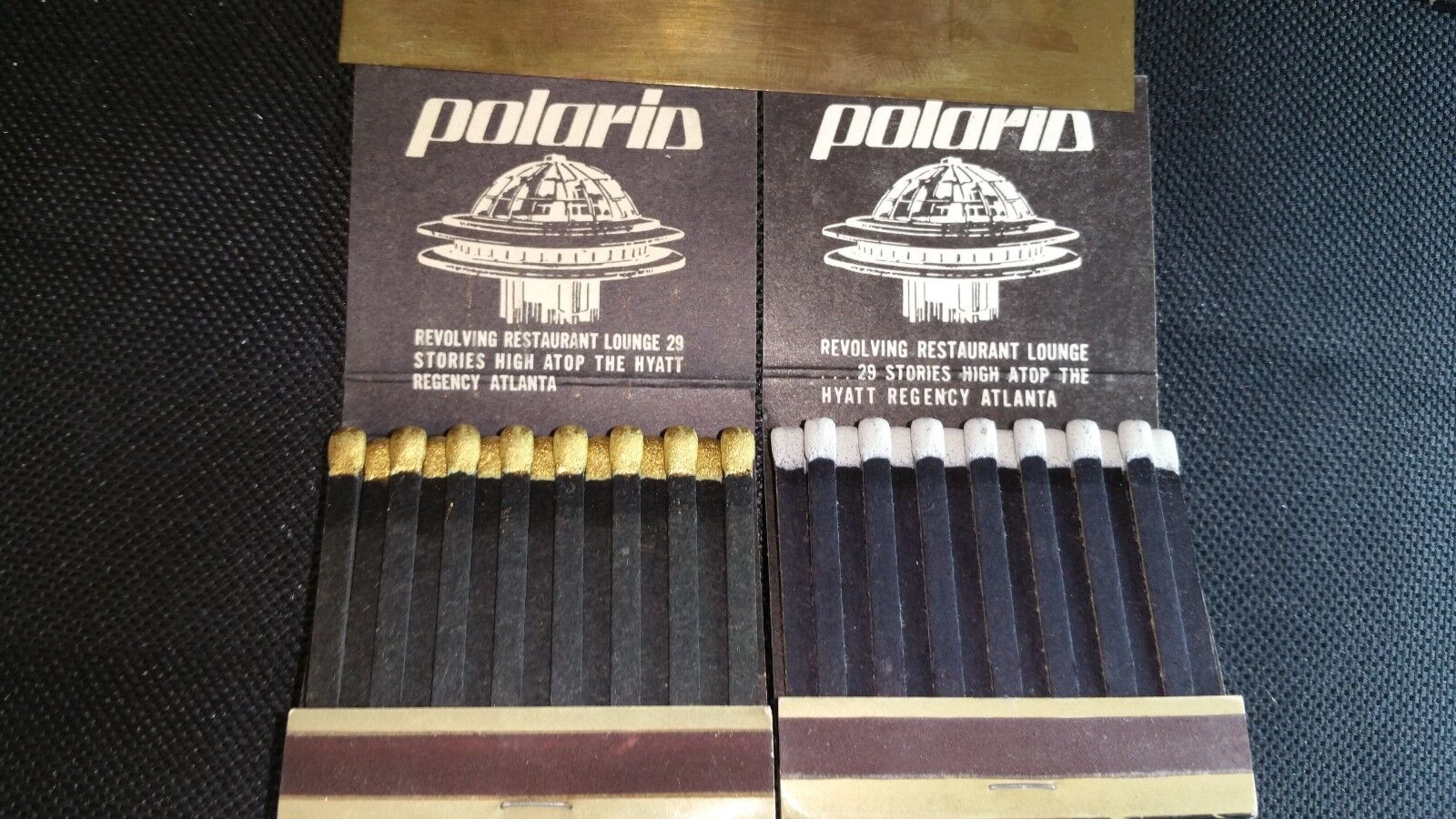 MINT 2 Polaris Gold Hyatt Regency Matchbooks & 1 Hugo's RARE matches Lot, Domino