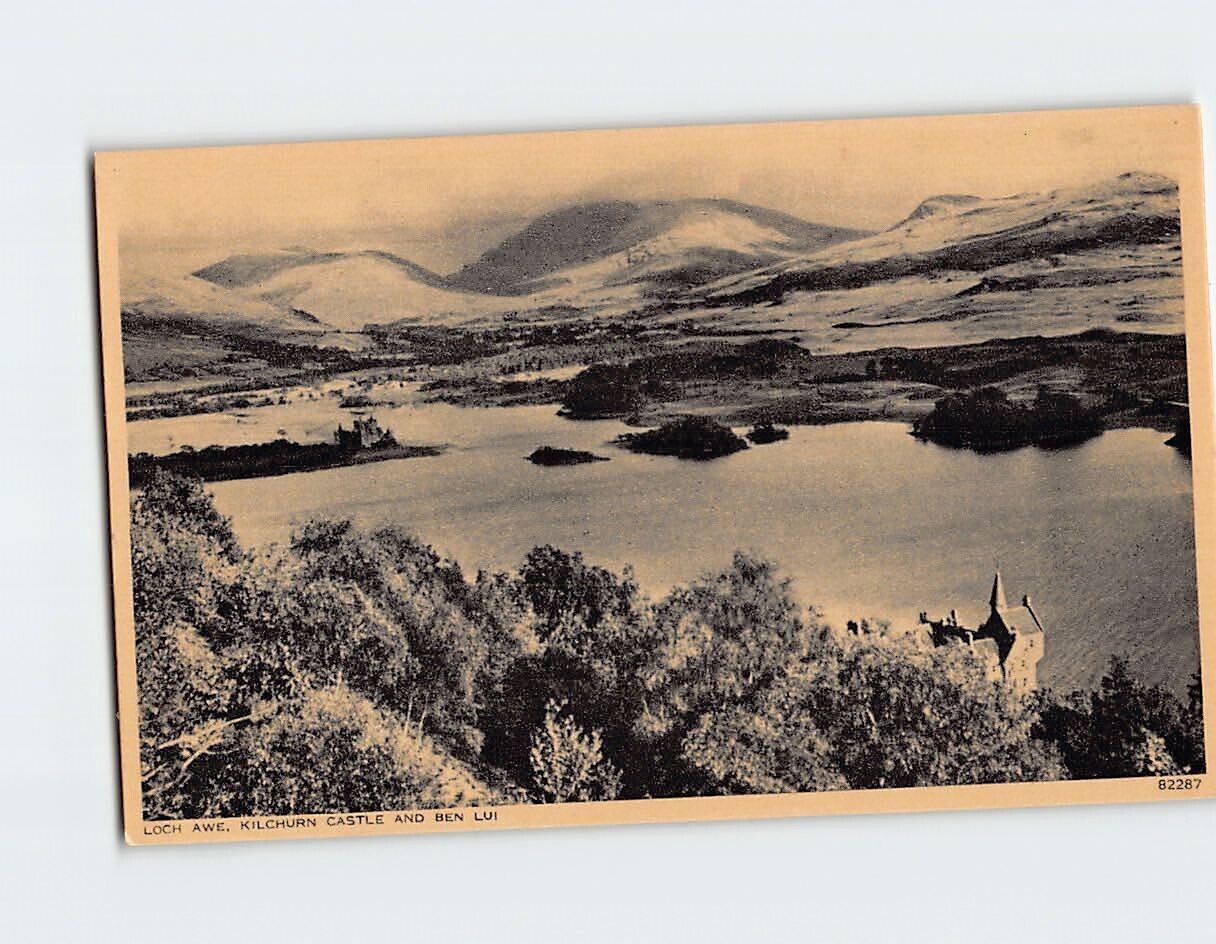 Postcard Kilchurn Castle And Ben Lui Lochawe Scotland
