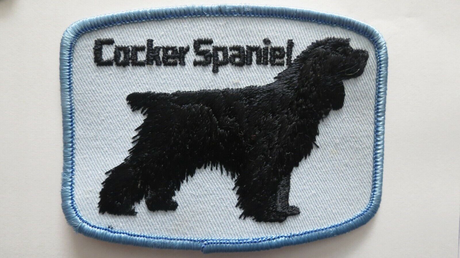 Vintage Cocker Spaniel Dog Patch, Black Cocker Spaniel