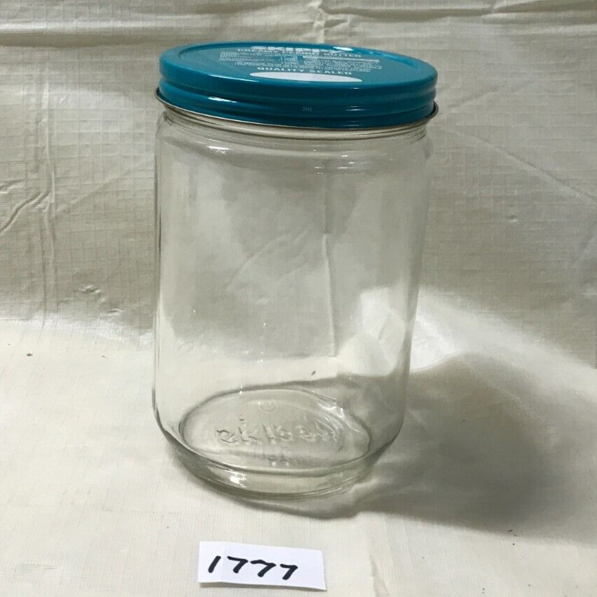 Vintage Skippy Creamy Peanut Butter Glass Jar 40 oz Collectible Movie Prop -1777