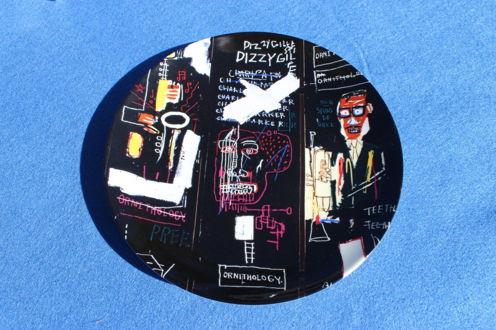 Jean-Michel Basquiat Plate Dizzy Gillespie 8 1/4 in Collectors plate