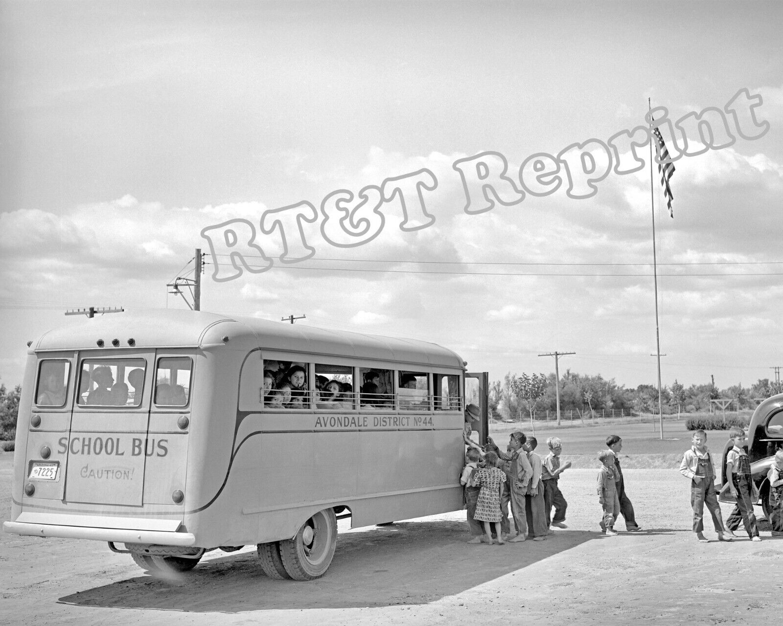 Auga Fria Migratory Labor Camp School Bus Photo Arizona Year 1940
