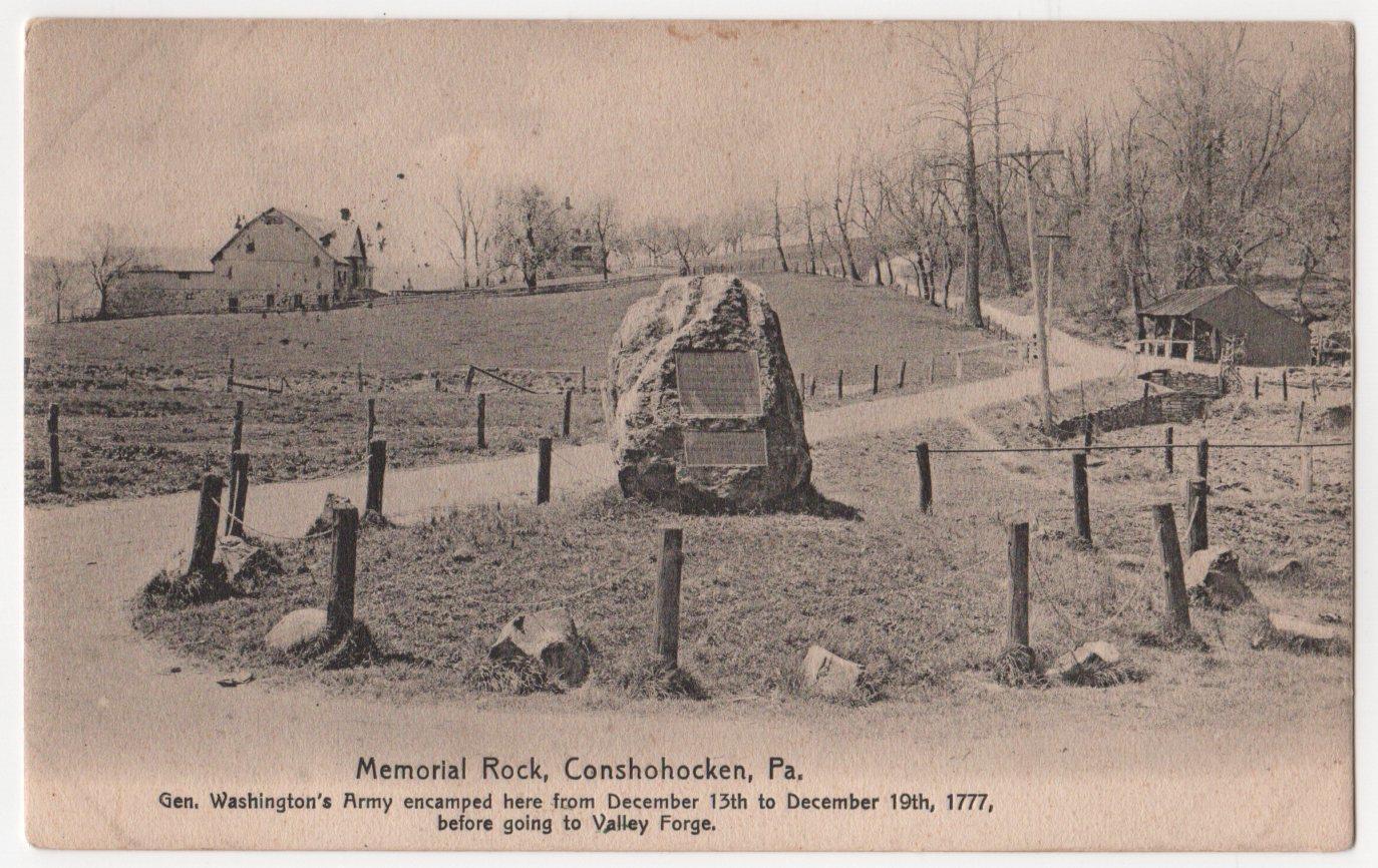 1908 Conshohocken PA - Memorial Rock