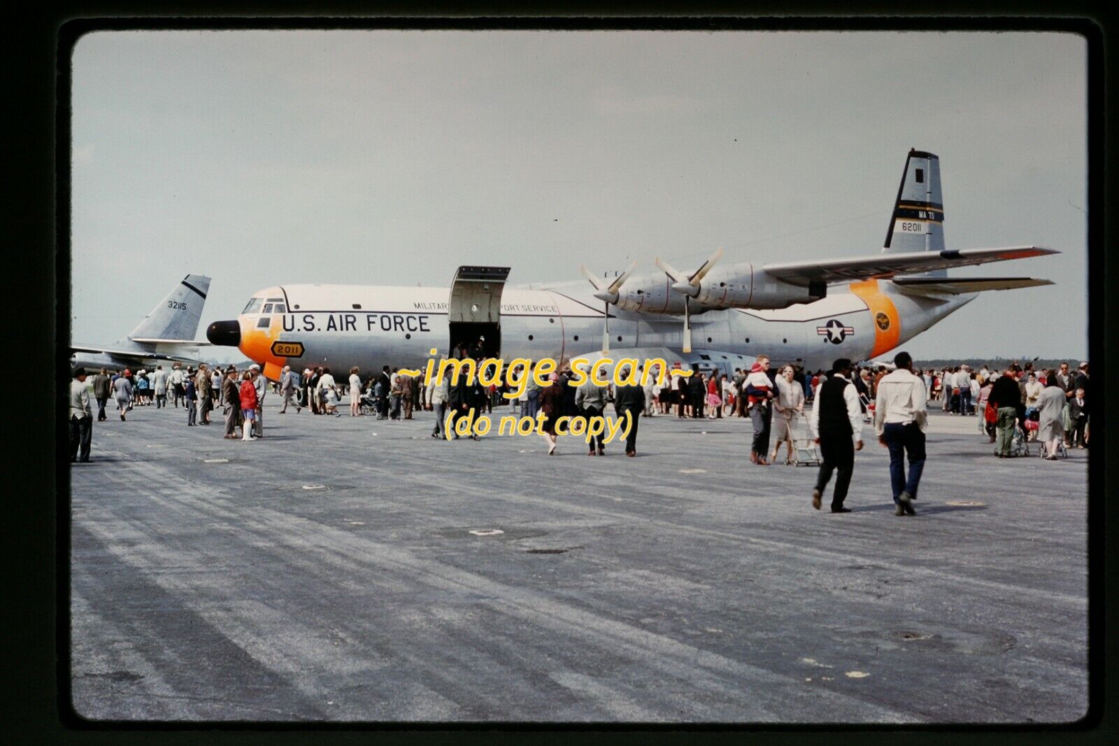 USAF Douglas C-133A Cargomaster Aircraft in 1961, Kodachrome Slide c22c