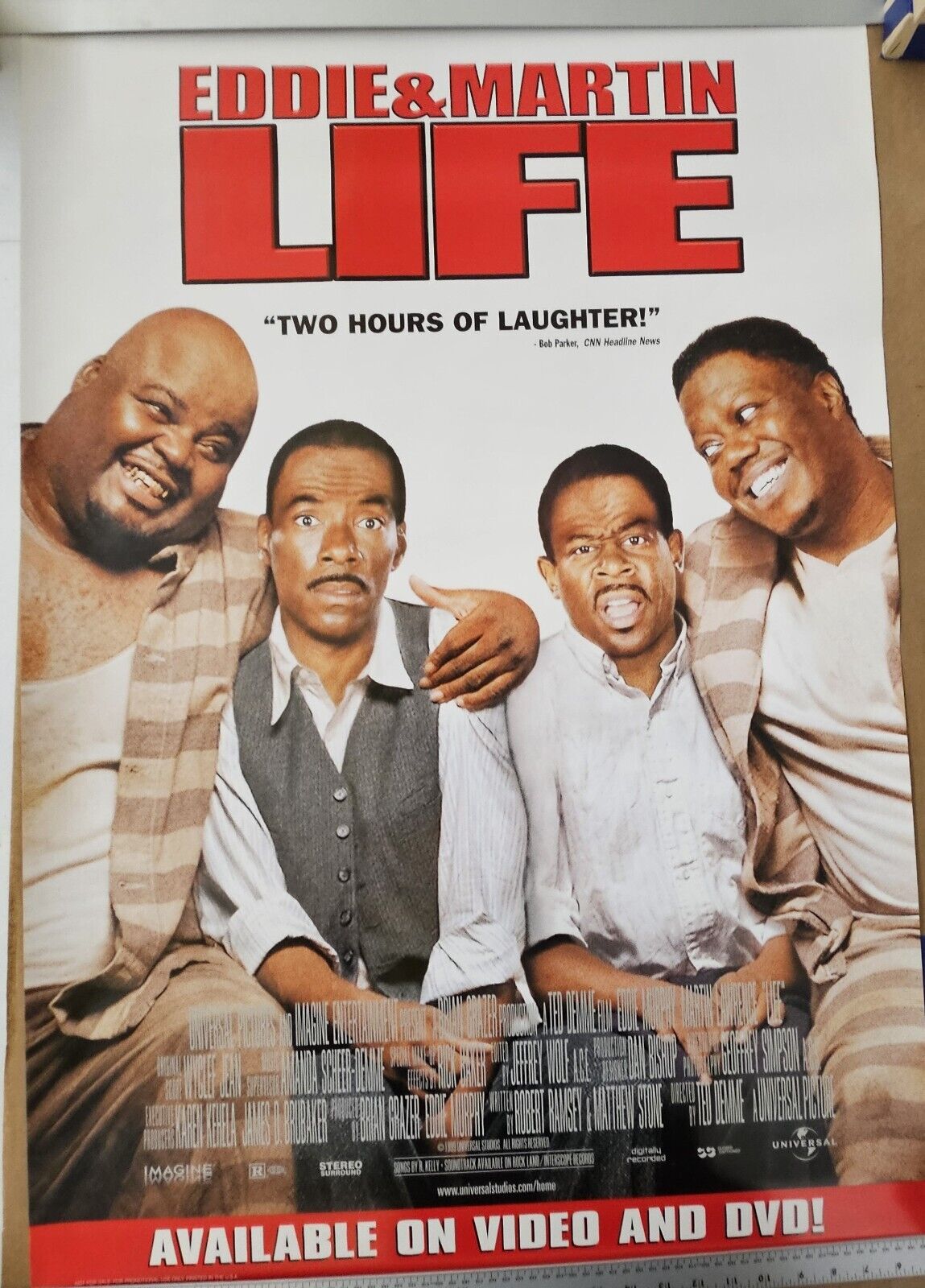 Eddie murphy Martin Lawrence in LIFE  27 x 40  DVD promotional Movie poster