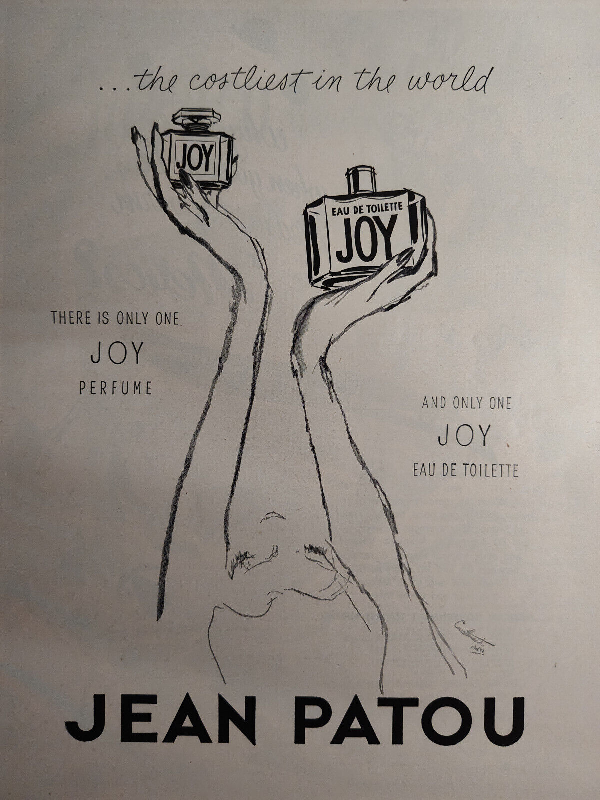 1956 Esquire Original Art Ad Advertisement JEAN PATOU Joy Perfume