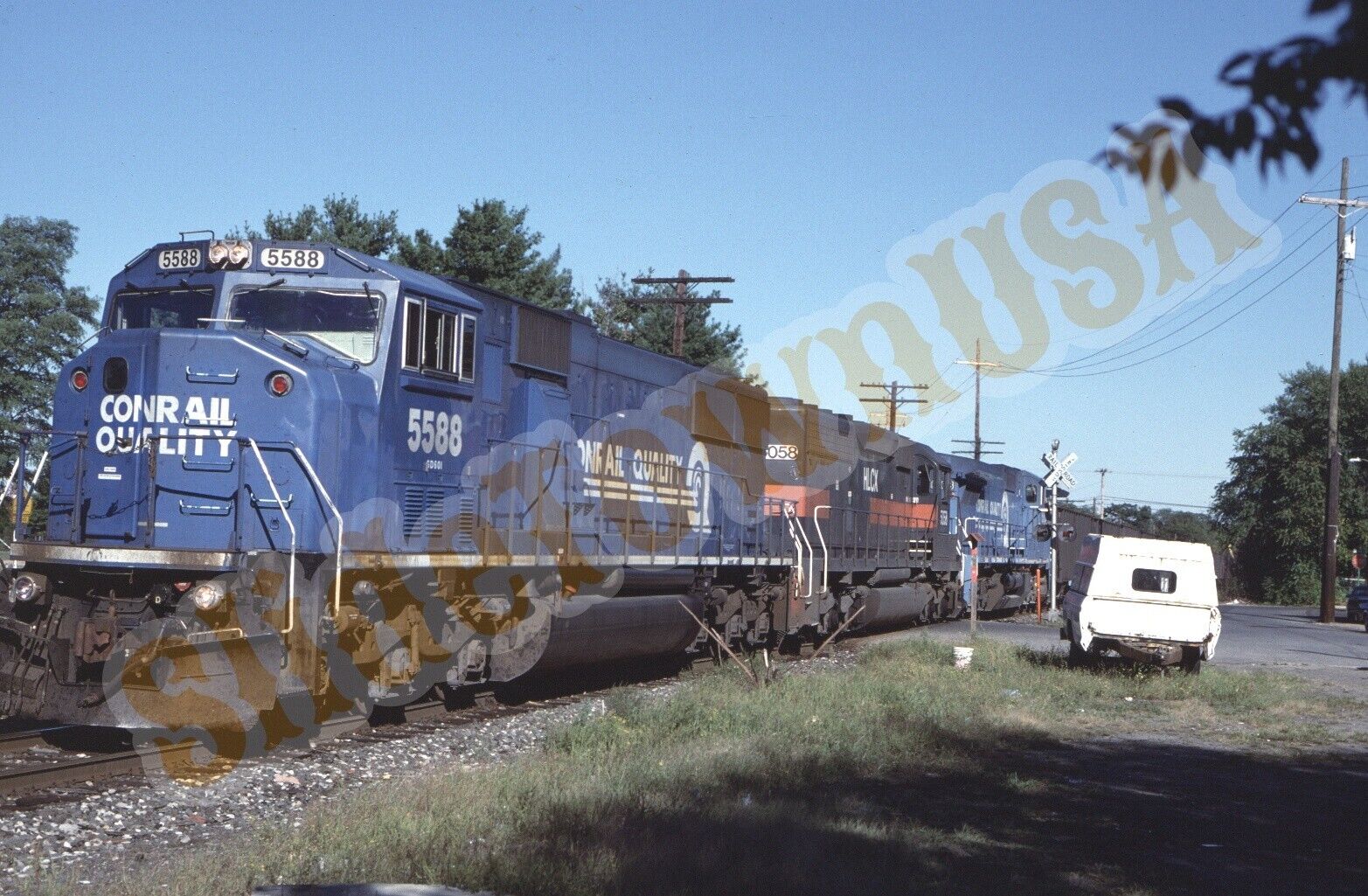 Vtg 1998 Train Slide 5588 CR Conrail Engine X2R100