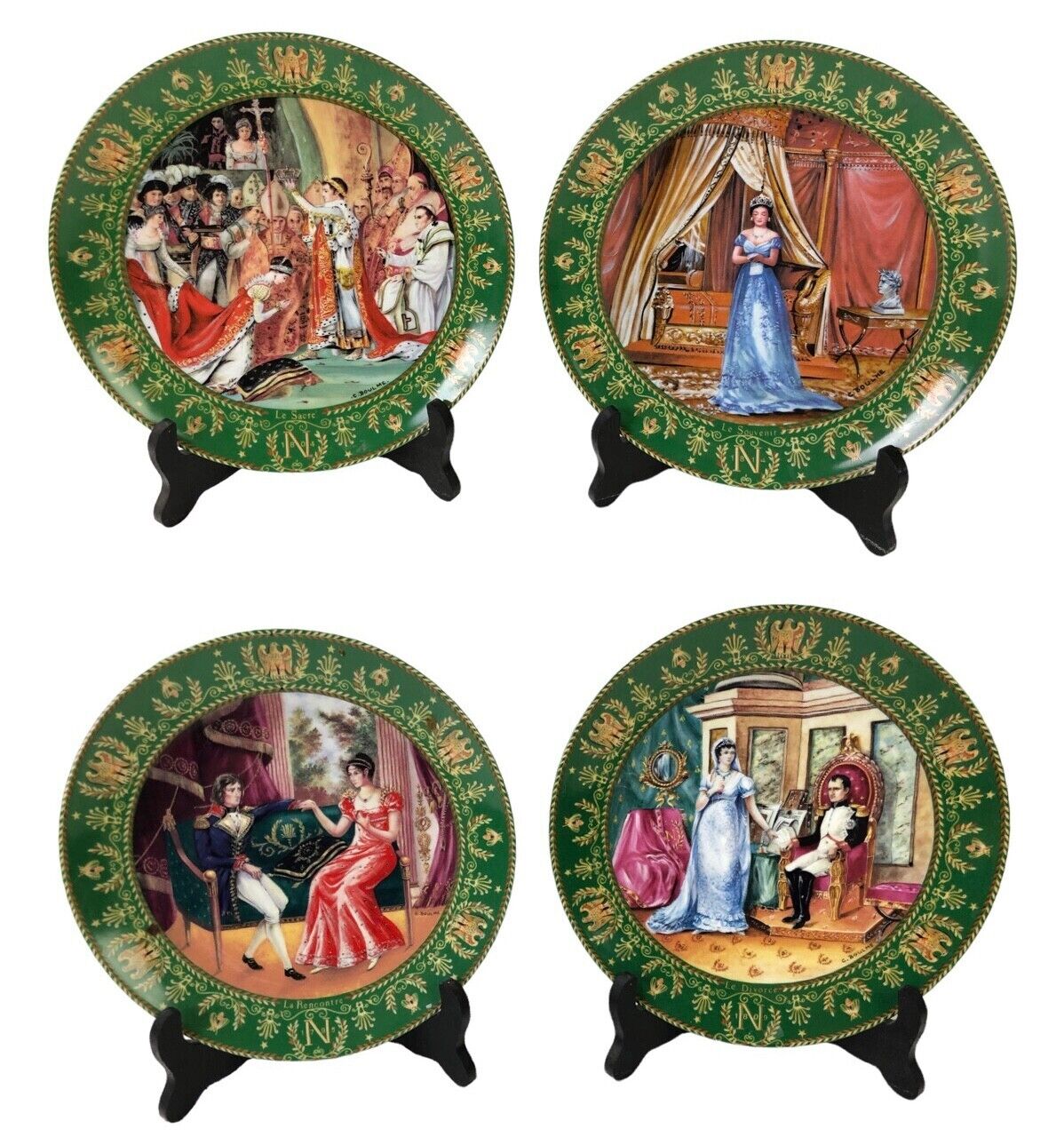 Vtg limited edition of D'Arceau Limoges France Josephine & Napoleon plates Set