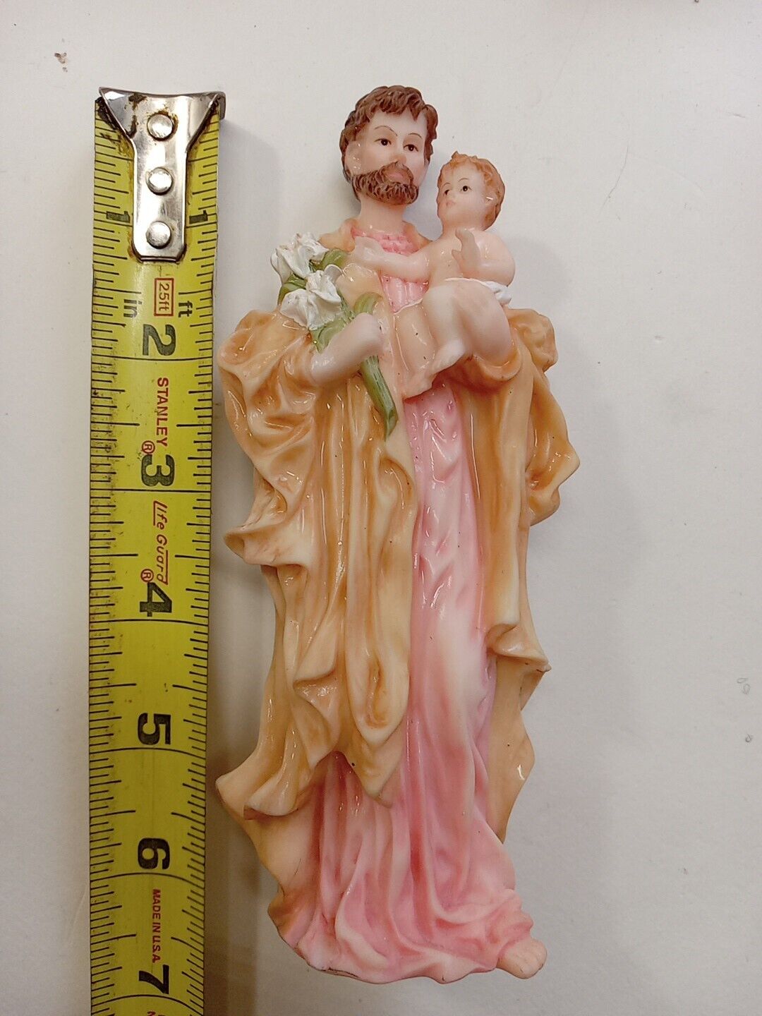 Saint joseph,husband of mary Protector of families Figurine with Bronze ,6 Inch