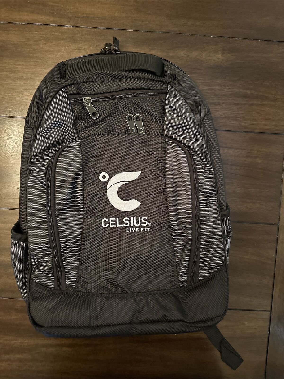 Celsius Energy Drink Live Fit Black Backpack NWOT Rare Find