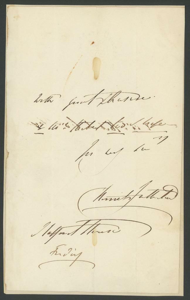Harriet Duchess of Sutherland (1806-1868) signed handwritten letter | Autograph