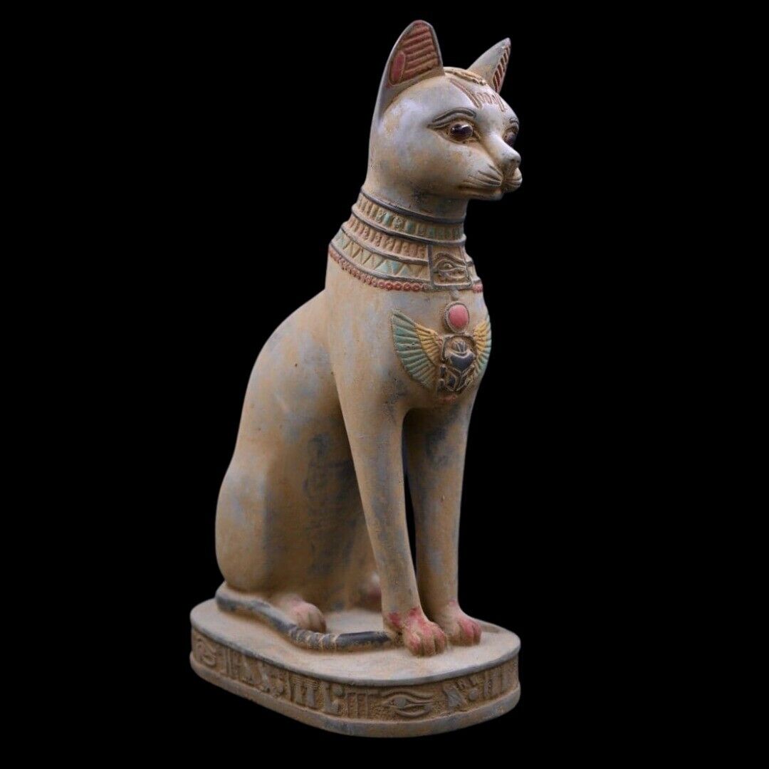 RARE ANCIENT EGYPTIAN ANTIQUES Statue Large Of Goddess Bastet Cat Bast Egypt BC