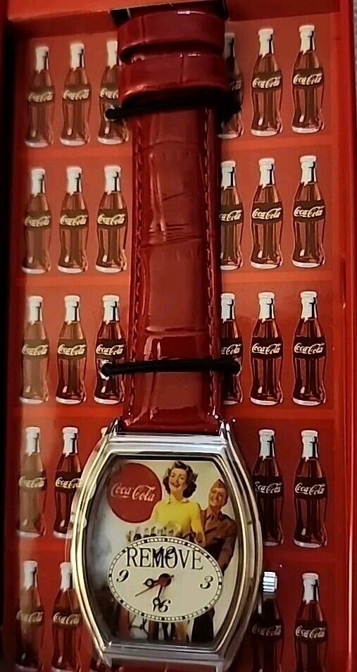 Vintage Coca-Cola Collector\'s Watch In Refrigerator Tin