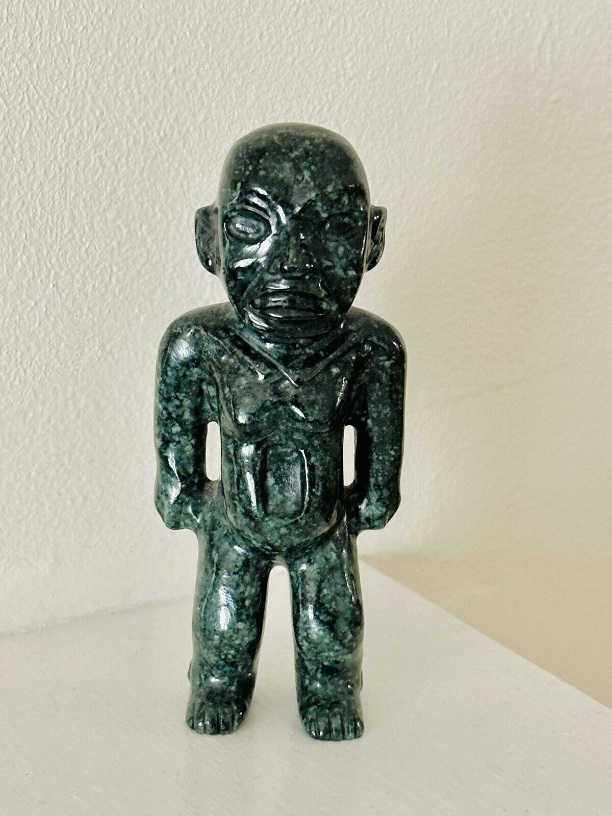 Olmec Jade Figure 4.5” Mayan Mesoamerican Stone Real Jadeite