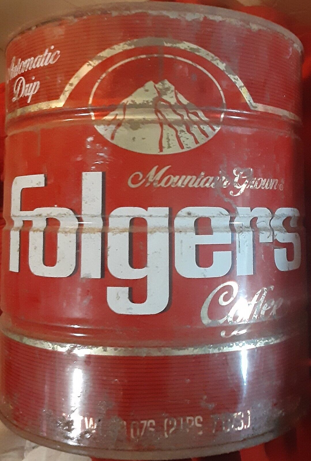 Vintage Folgers 39 Oz Big Lewbowski Coffee Can Tin Has Rust No Lid