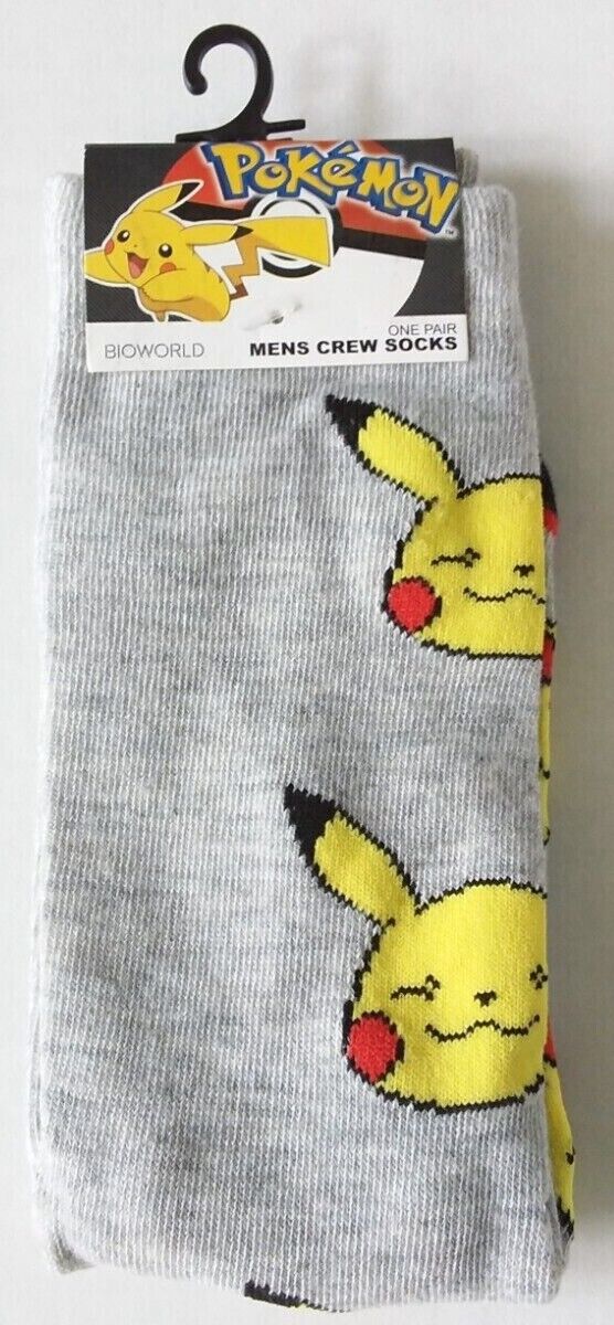 Pokemon Pikachu adult socks shoe size 6-12 new