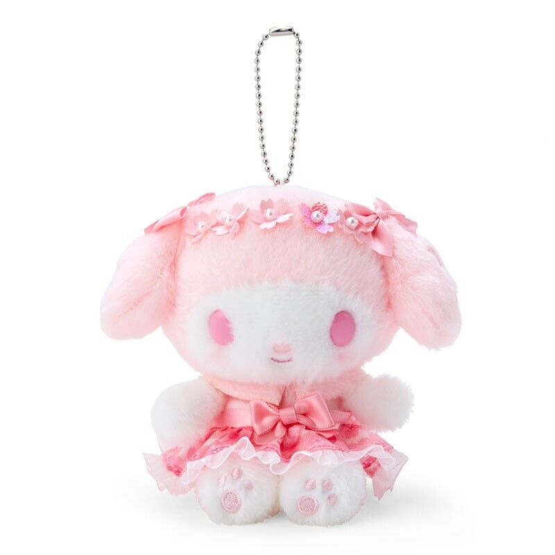 Sanrio My Melody Mascot Holder 2023 Sakura Pink Cherry Blossom Plush Toy 12cm